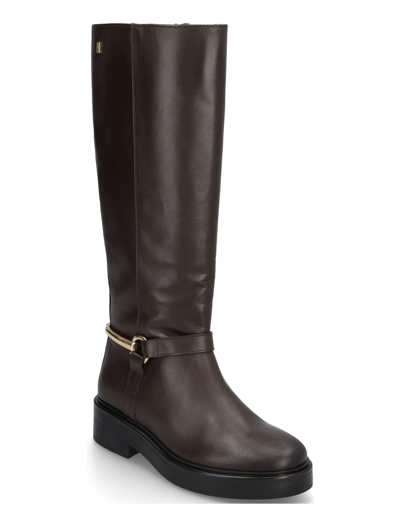 Tommy Hilfiger TH STUD LEATHER KNEE RIDING BOOT - Geburtstag - COCOA / brown