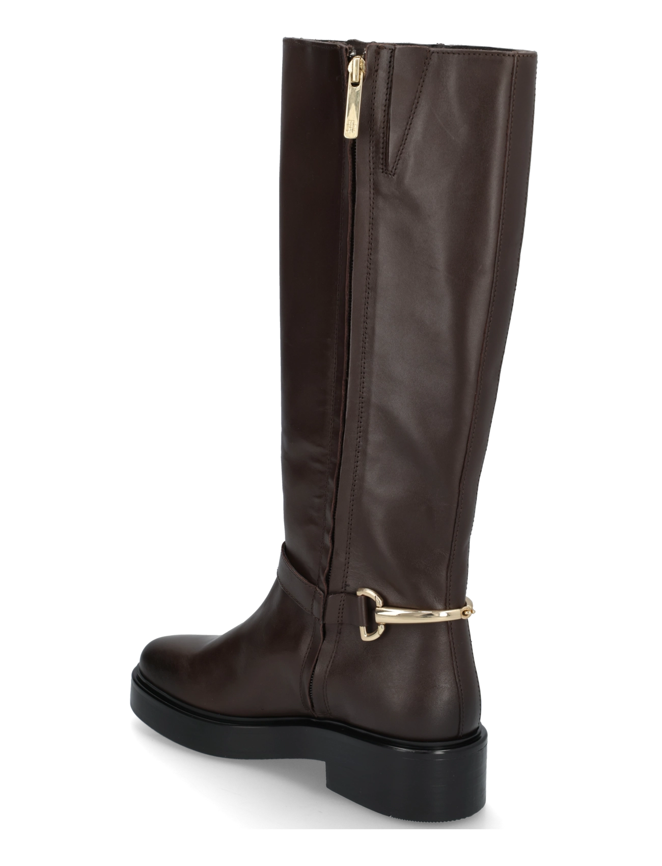 Tommy Hilfiger - TH STUD LEATHER KNEE RIDING BOOT - kniehohe stiefel - cocoa - 1