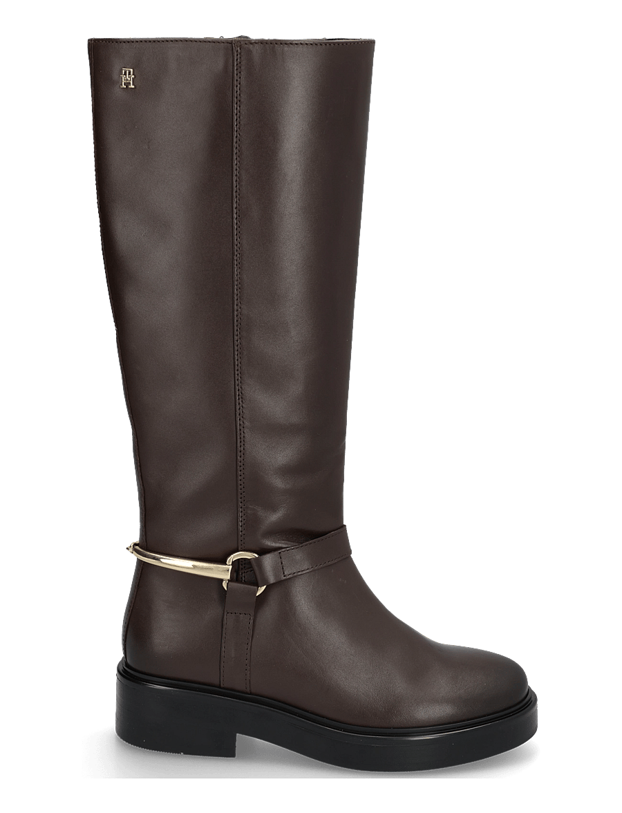Tommy Hilfiger - TH STUD LEATHER KNEE RIDING BOOT - kniehohe stiefel - cocoa - 2