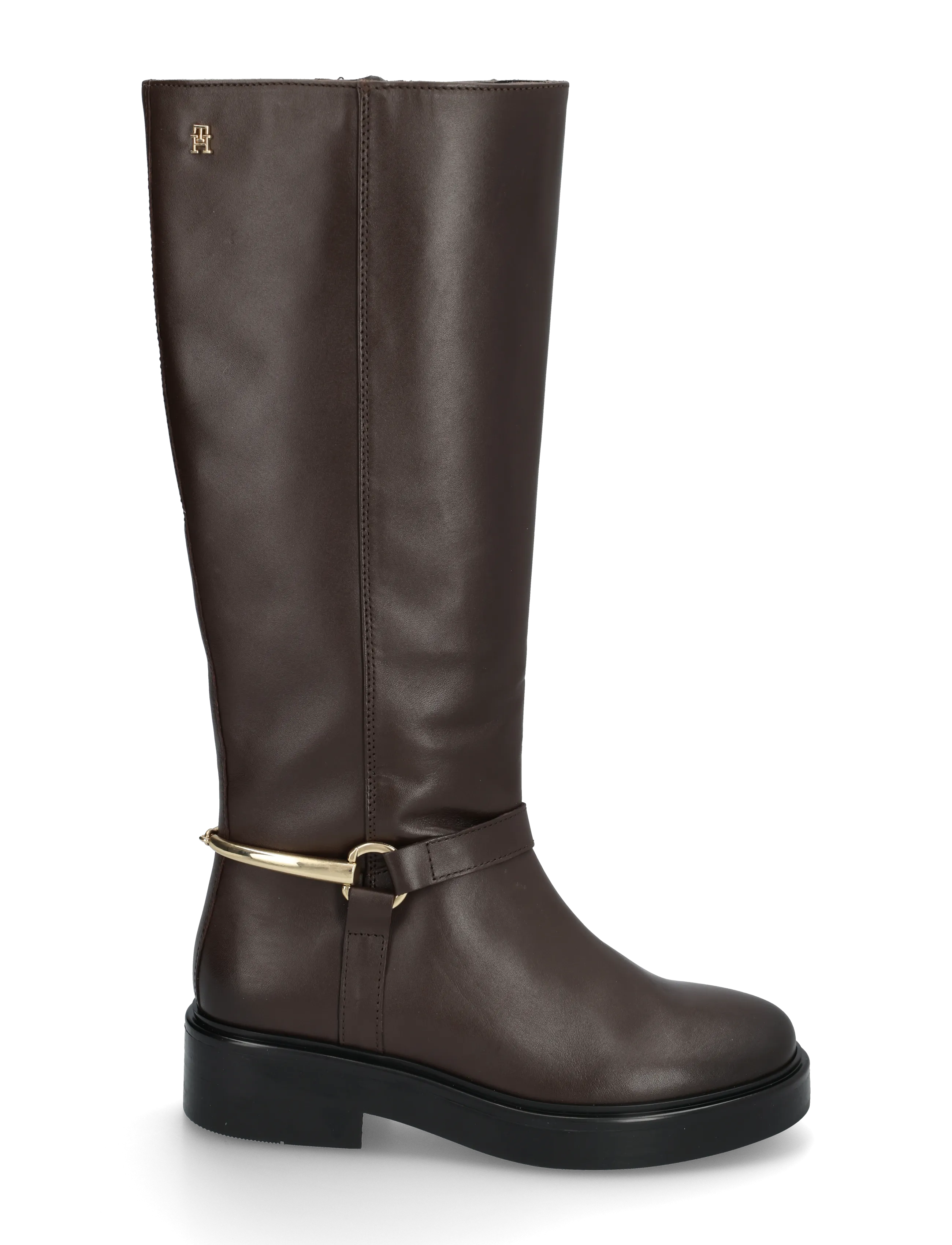 Tommy Hilfiger - TH STUD LEATHER KNEE RIDING BOOT - knee high boots - cocoa - 2