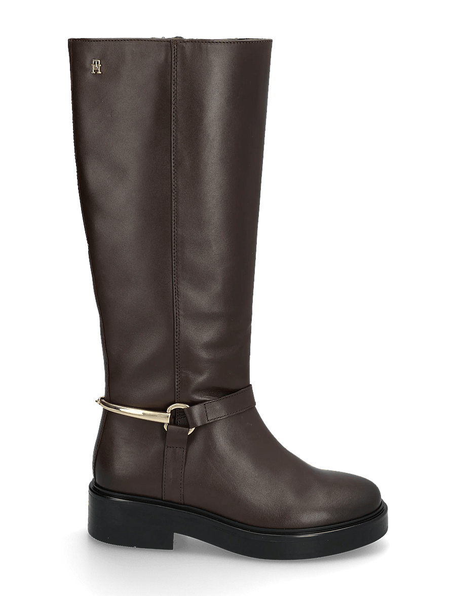 Tommy Hilfiger - TH STUD LEATHER KNEE RIDING BOOT - knee high boots - cocoa - 2