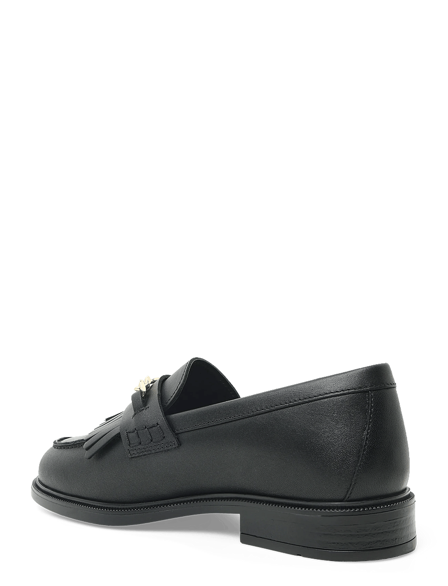 Tommy Hilfiger - TH CHAIN FRINGE LEATHER LOAFER - fashion trends - black - 1