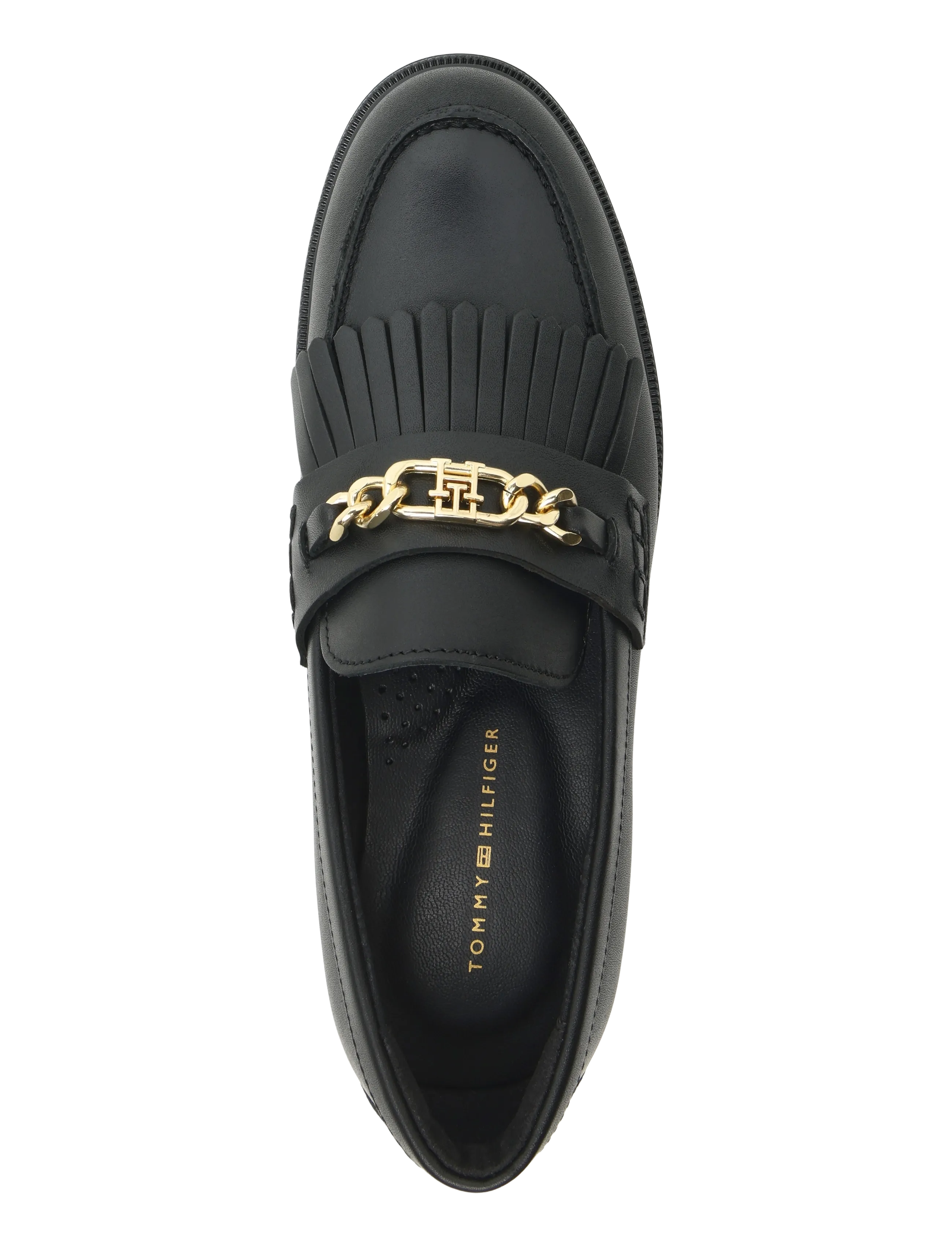 Tommy Hilfiger - TH CHAIN FRINGE LEATHER LOAFER - fashion trends - black - 2