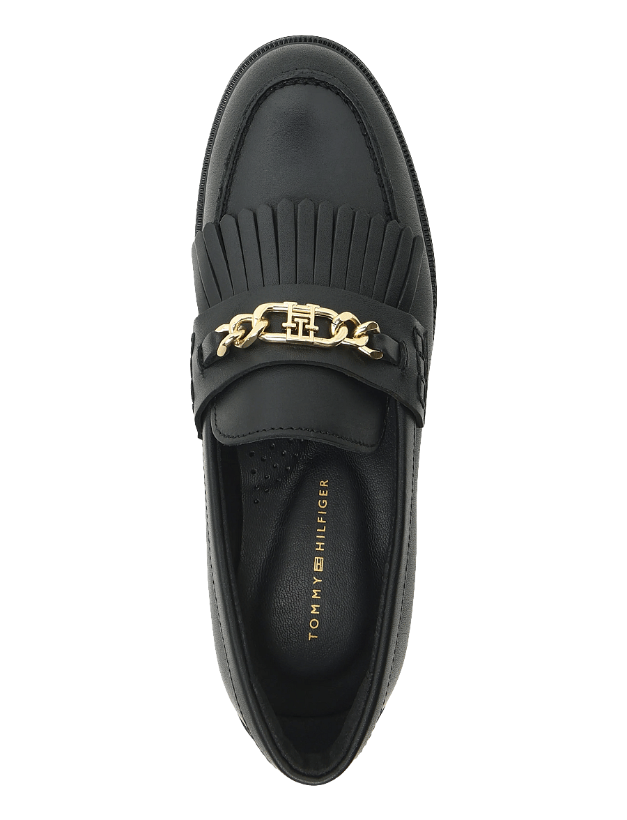 Tommy Hilfiger - TH CHAIN FRINGE LEATHER LOAFER - fashion trends - black - 2