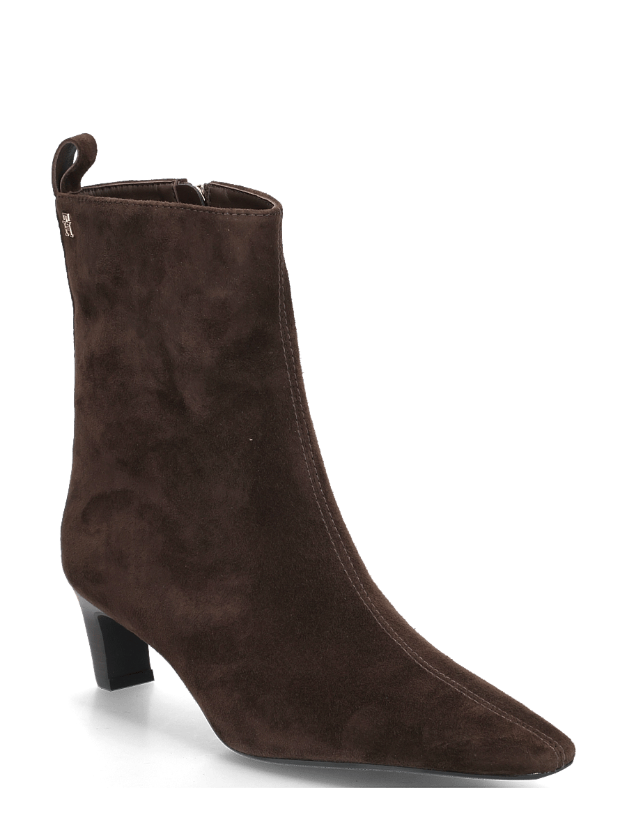 Tommy Hilfiger - KITTEN HEEL SUEDE ANKLE BOOT - støvletter - fondant brown - 0