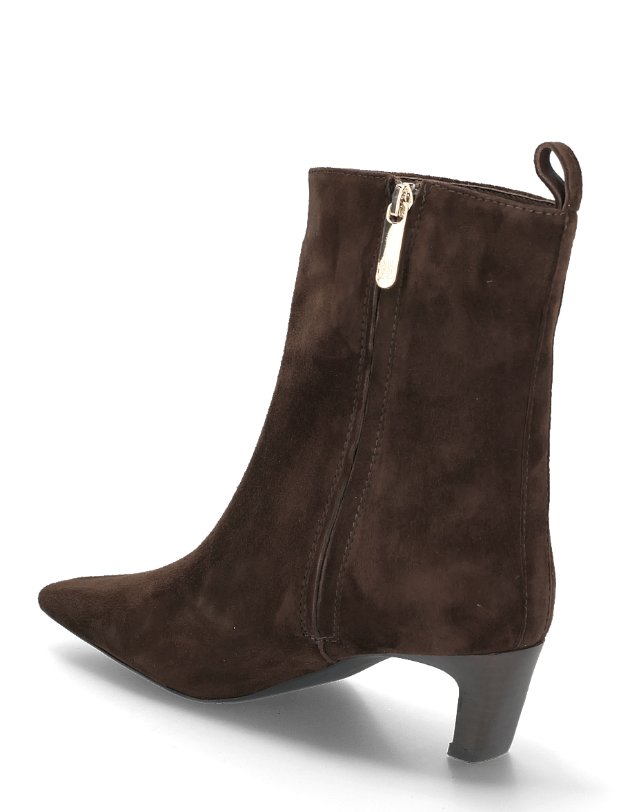 Tommy Hilfiger - KITTEN HEEL SUEDE ANKLE BOOT - heeled ankle boots - fondant brown - 1