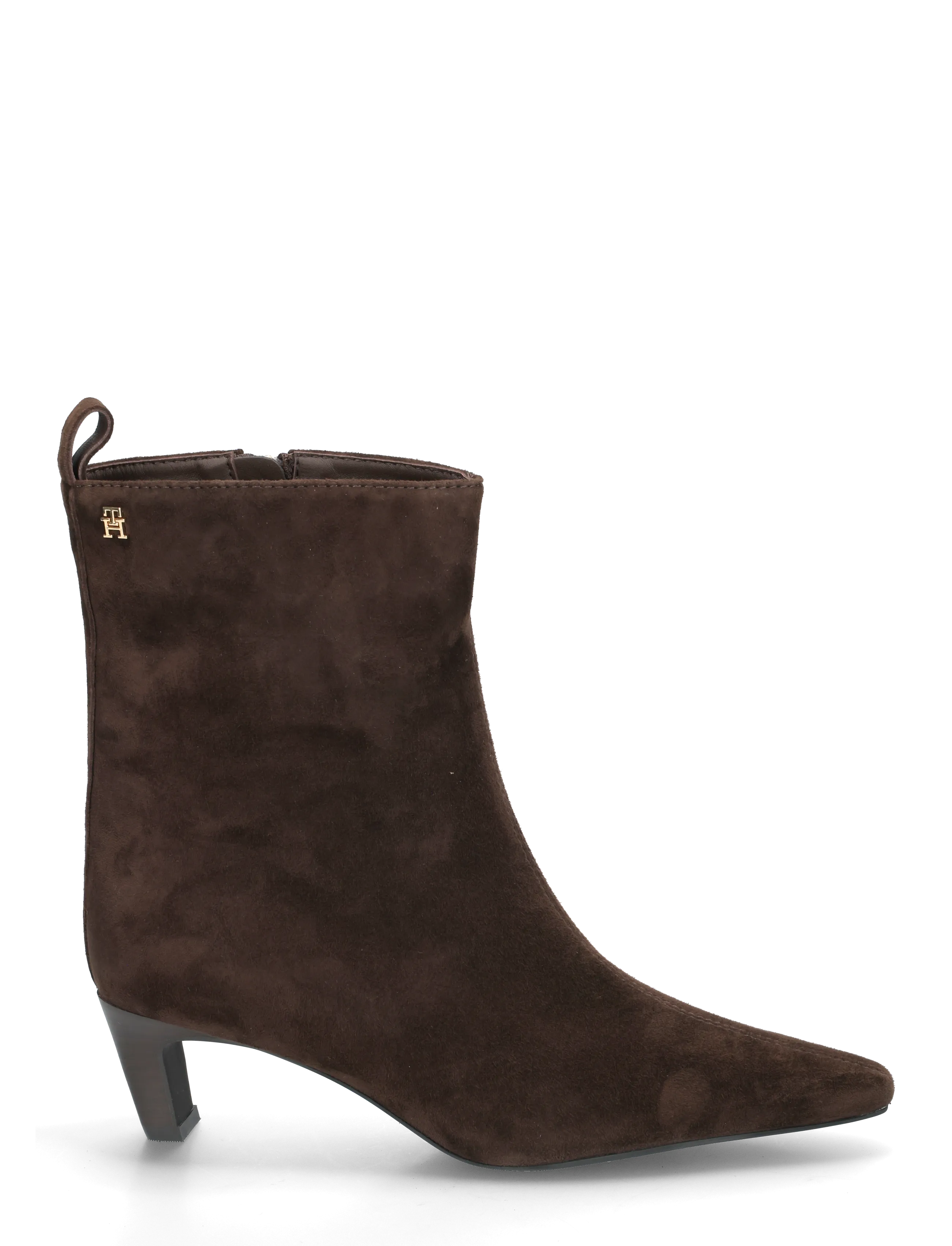 Tommy Hilfiger - KITTEN HEEL SUEDE ANKLE BOOT - heeled ankle boots - fondant brown - 2