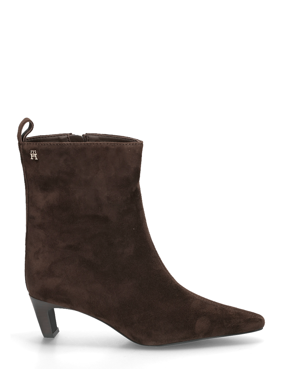 Tommy Hilfiger - KITTEN HEEL SUEDE ANKLE BOOT - heeled ankle boots - fondant brown - 2