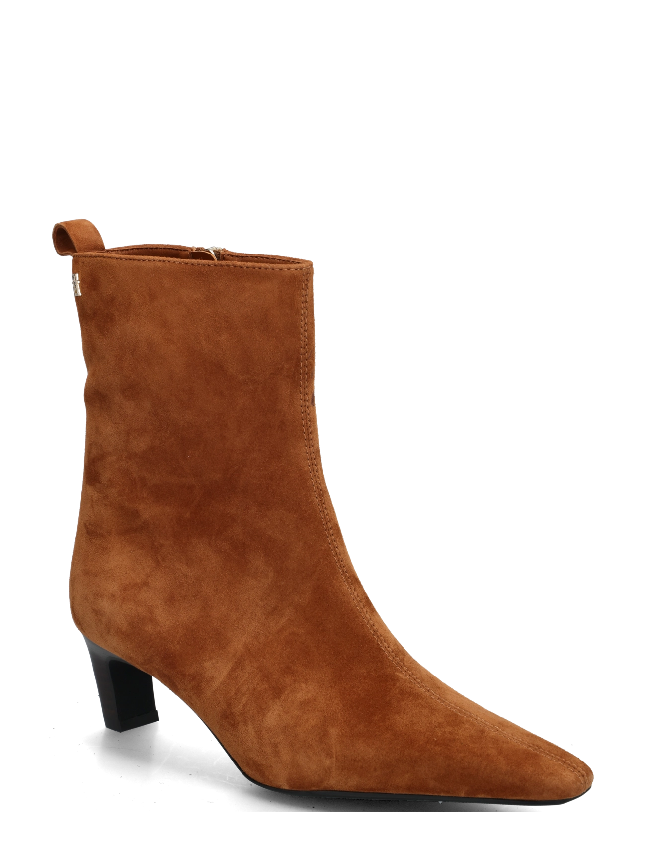 Tommy Hilfiger KITTEN HEEL SUEDE ANKLE BOOT - Stiefeletten mit Absatz - GINGER CLAY / brown