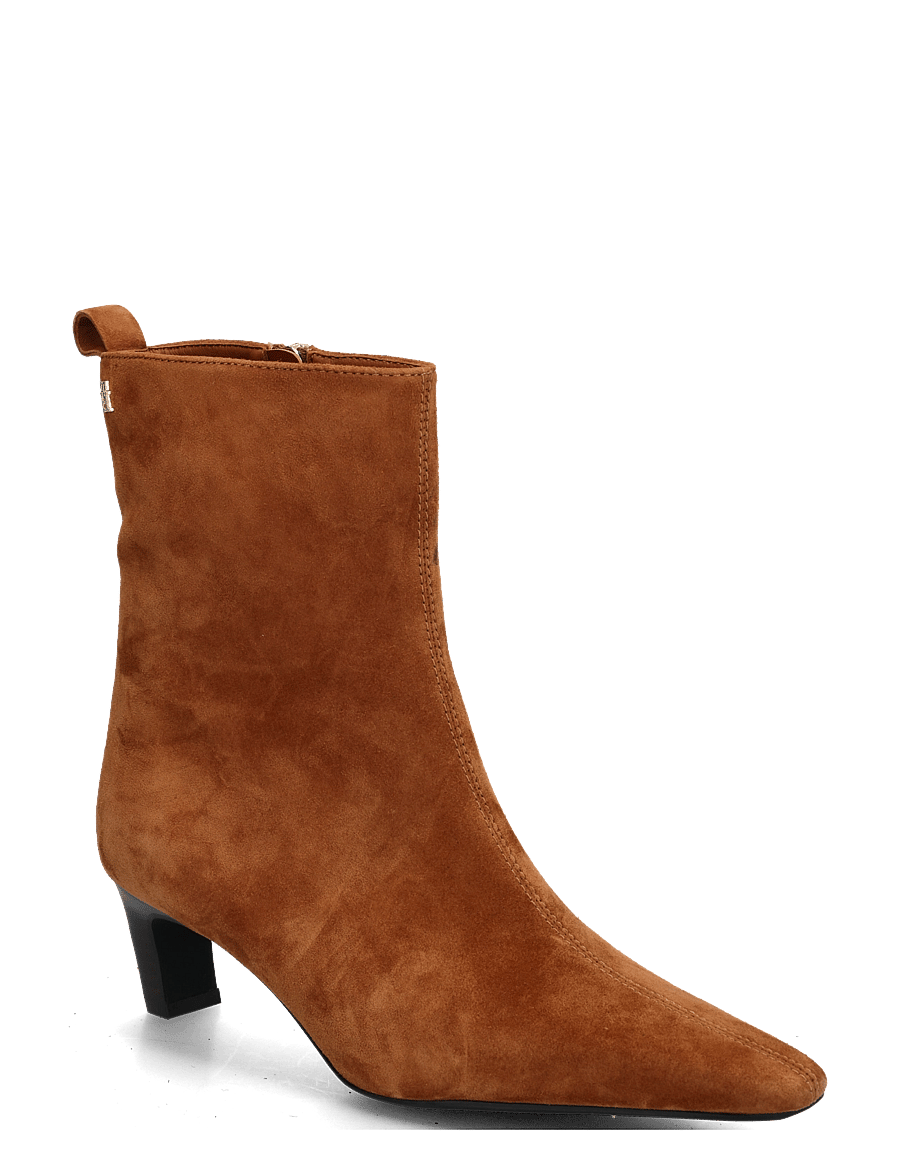 Tommy Hilfiger - KITTEN HEEL SUEDE ANKLE BOOT - stiefeletten mit absatz - ginger clay - 0