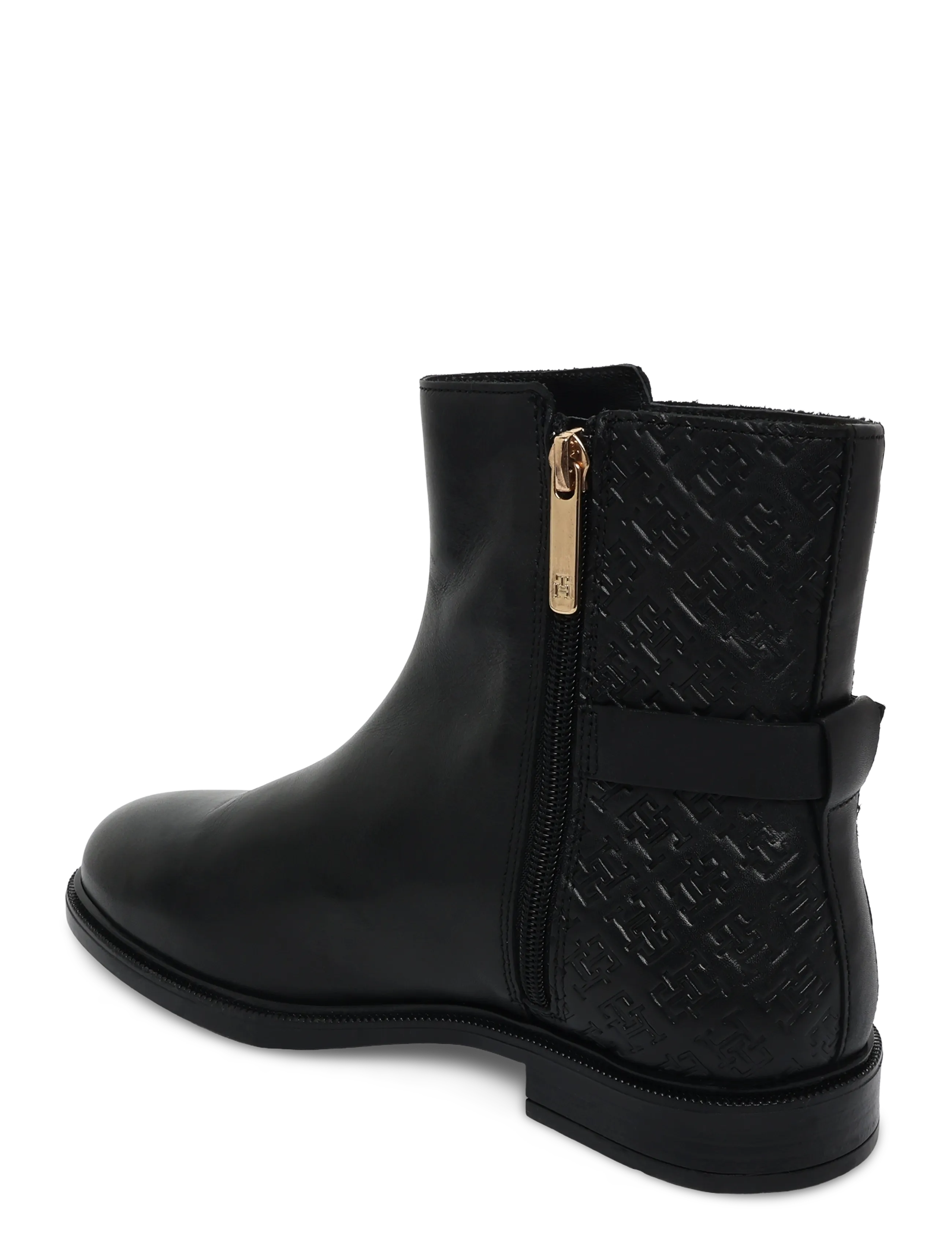 Tommy Hilfiger - TH BUCKLE MONOGRAM ANKLE BOOT - black - 1