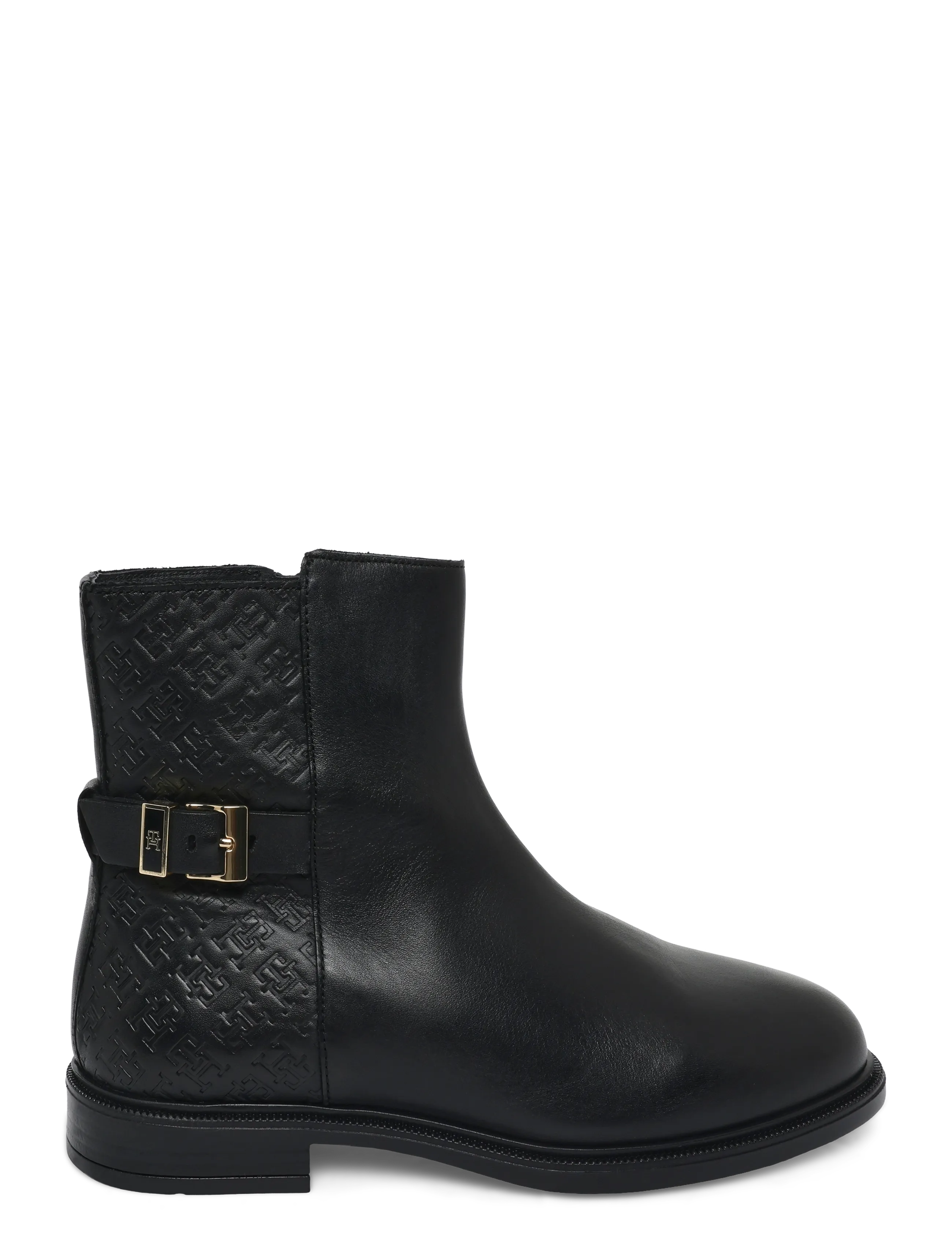 Tommy Hilfiger - TH BUCKLE MONOGRAM ANKLE BOOT - black - 2