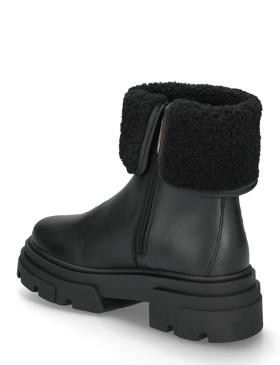 Tommy Hilfiger - SHEARLING FOLD CHUNKY ANKLE BOOT - vinterskor - black - 1