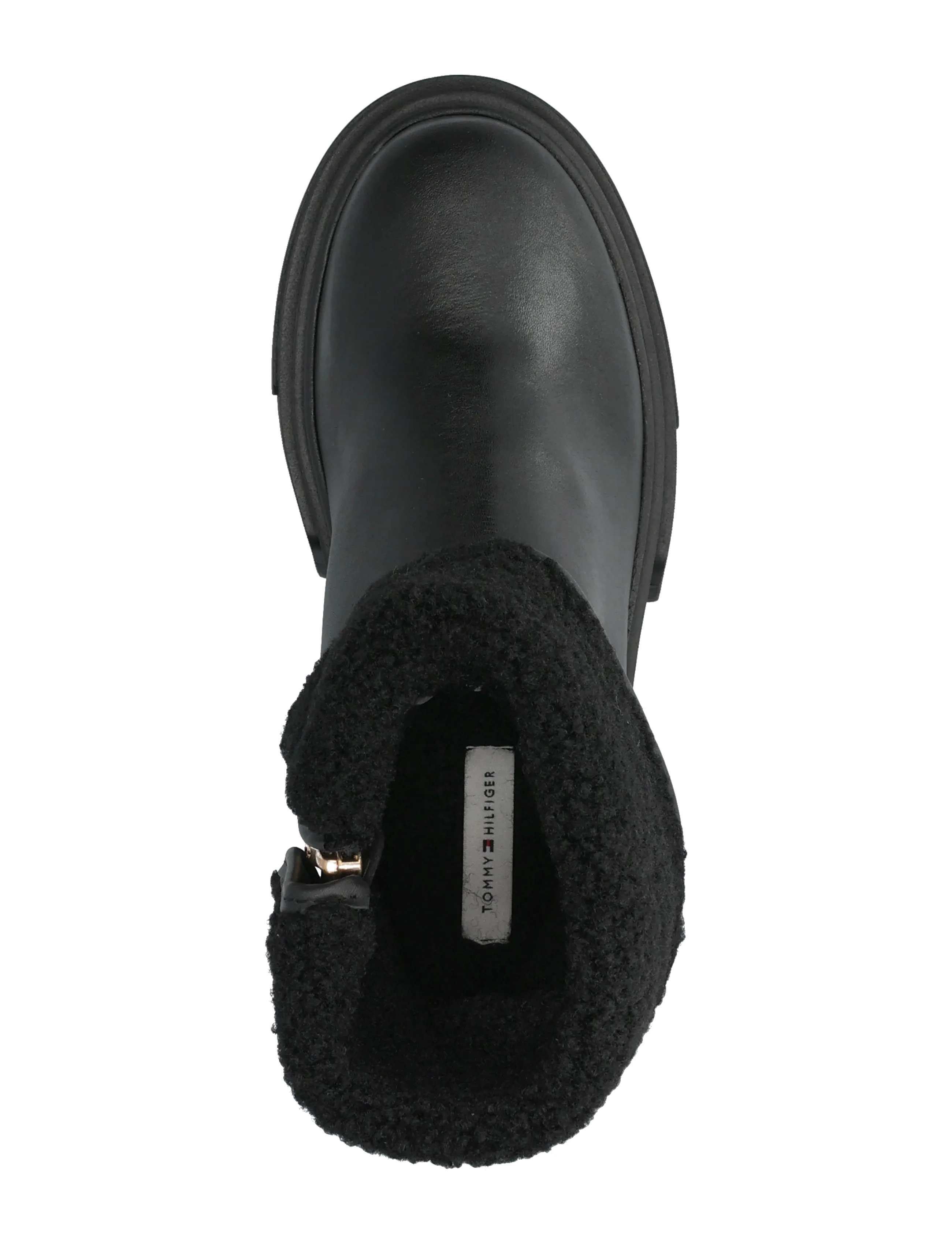 Tommy Hilfiger - SHEARLING FOLD CHUNKY ANKLE BOOT - vinterskor - black - 3
