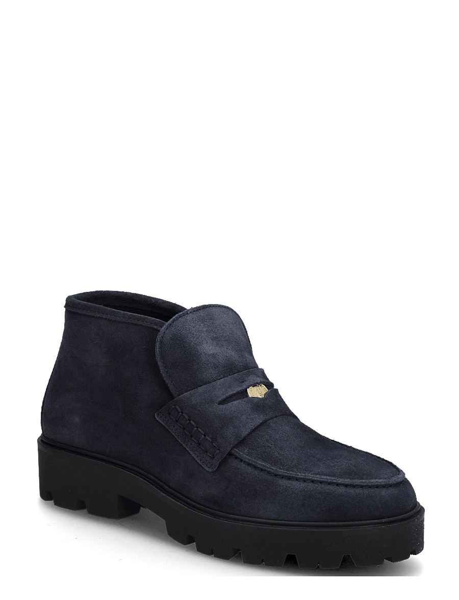 Tommy Hilfiger - TH ENAMEL CHARM LOAFER BOOT - flat ankle boots - space blue - 0
