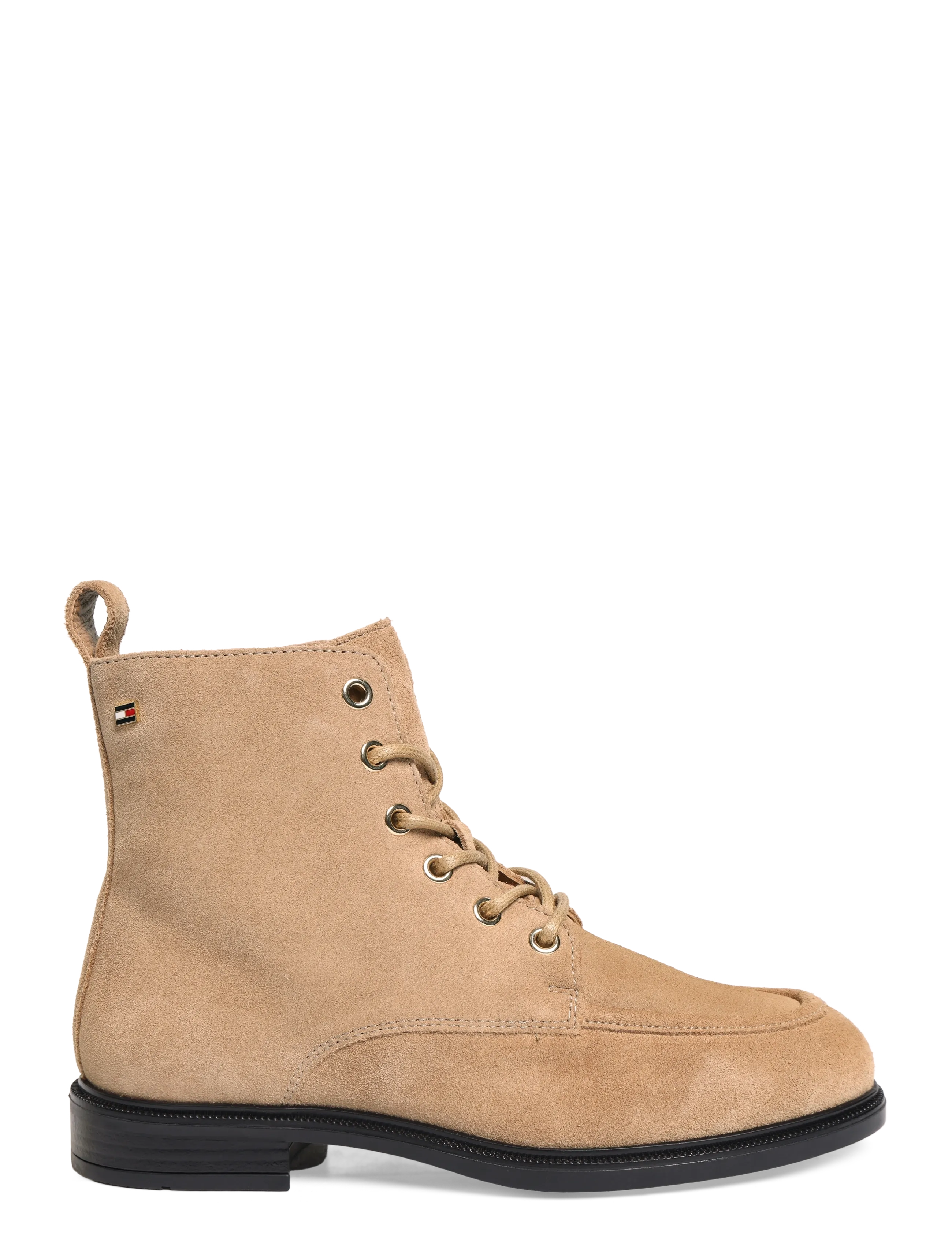 Tommy Hilfiger - ENAMEL FLAG SUEDE LACE-UP BOOT - flache stiefeletten - safari canvas - 2