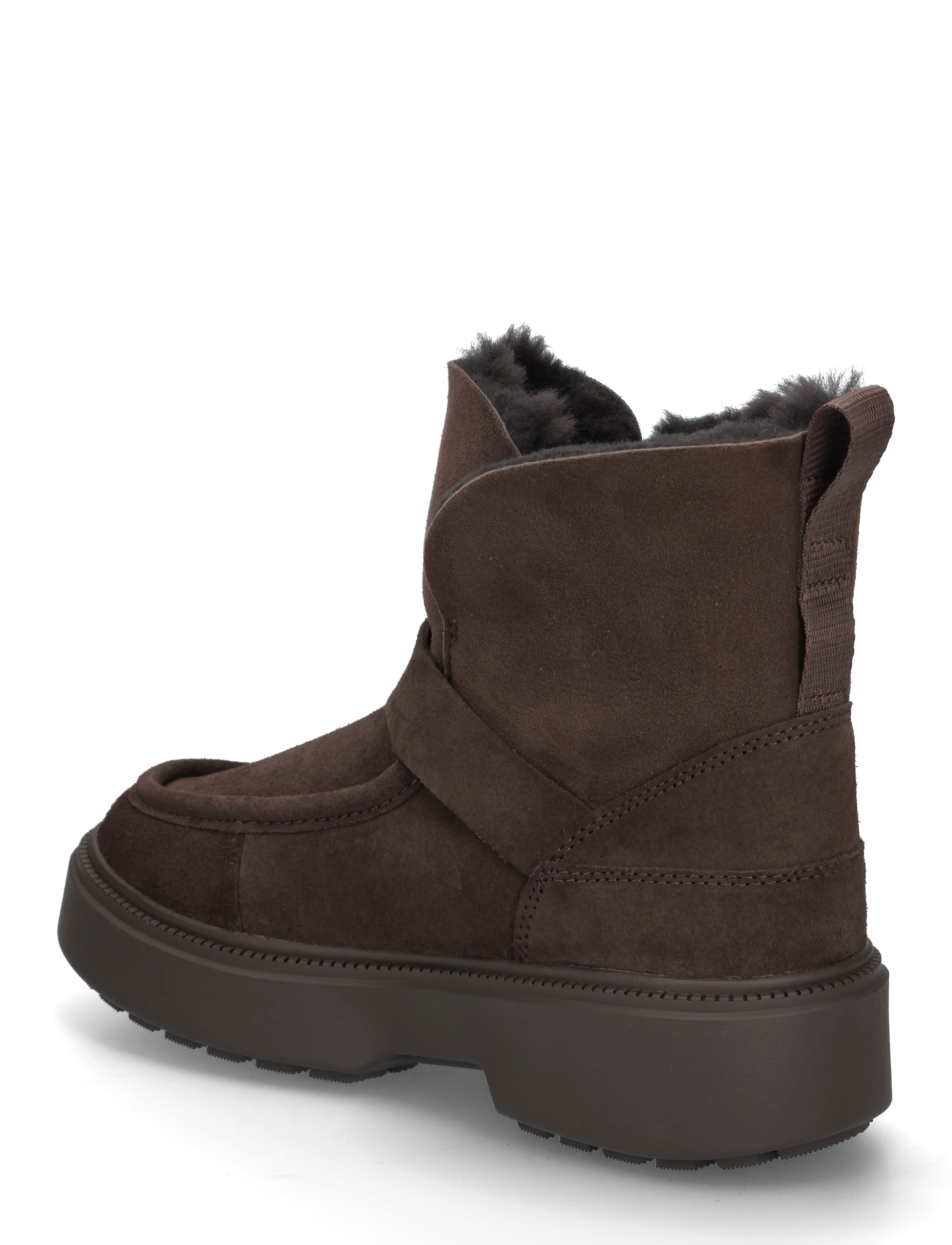 Tommy Hilfiger - TH BUCKLE SHEARLING SNOW BOOT - platta ankelboots - fondant brown - 1