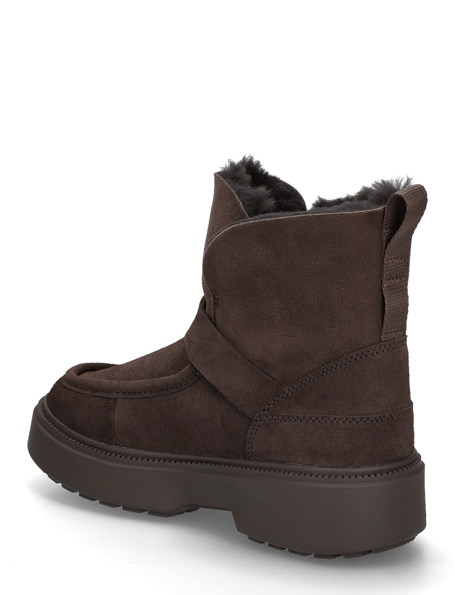 Tommy Hilfiger - TH BUCKLE SHEARLING SNOW BOOT - platta ankelboots - fondant brown - 1
