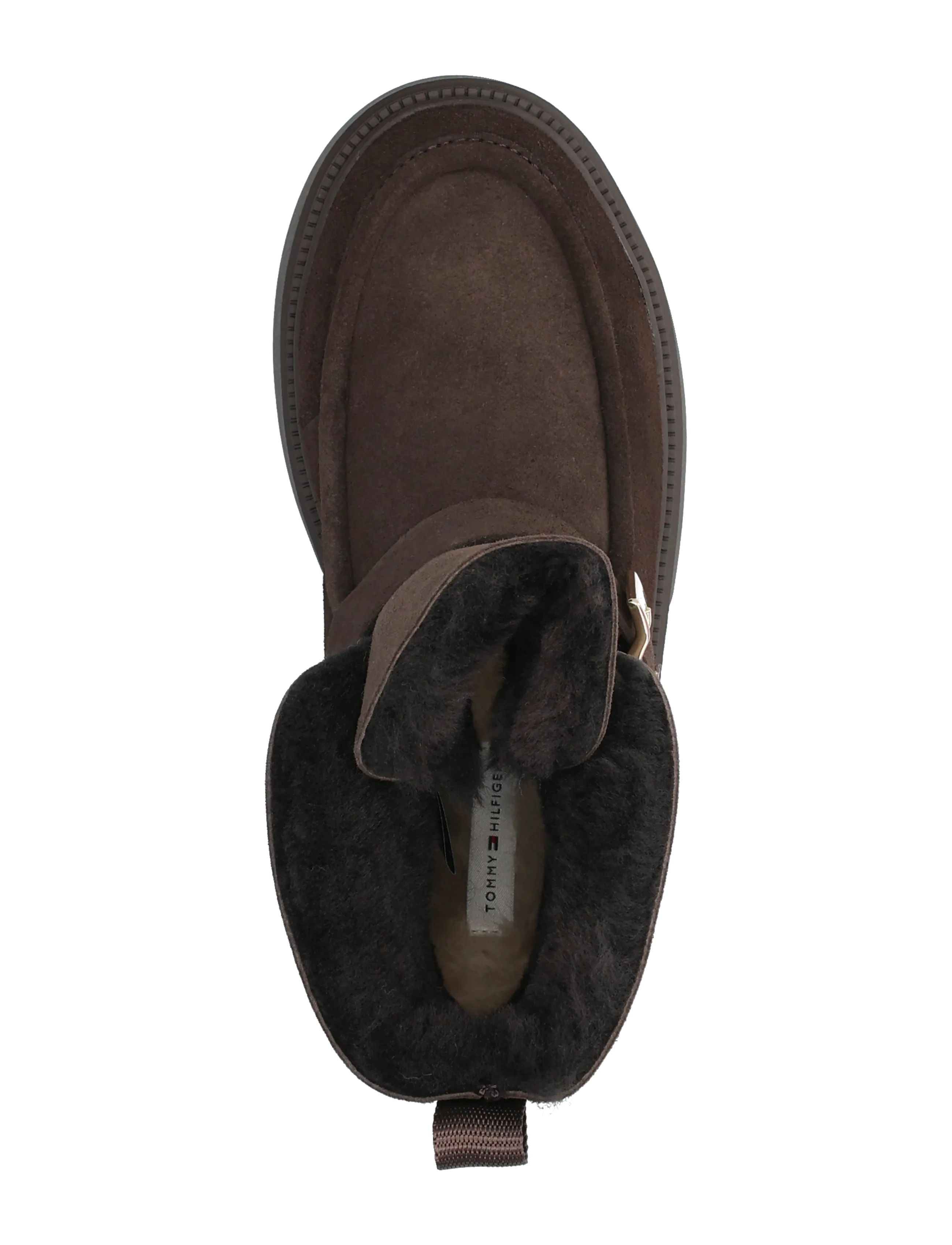 Tommy Hilfiger - TH BUCKLE SHEARLING SNOW BOOT - platta ankelboots - fondant brown - 3