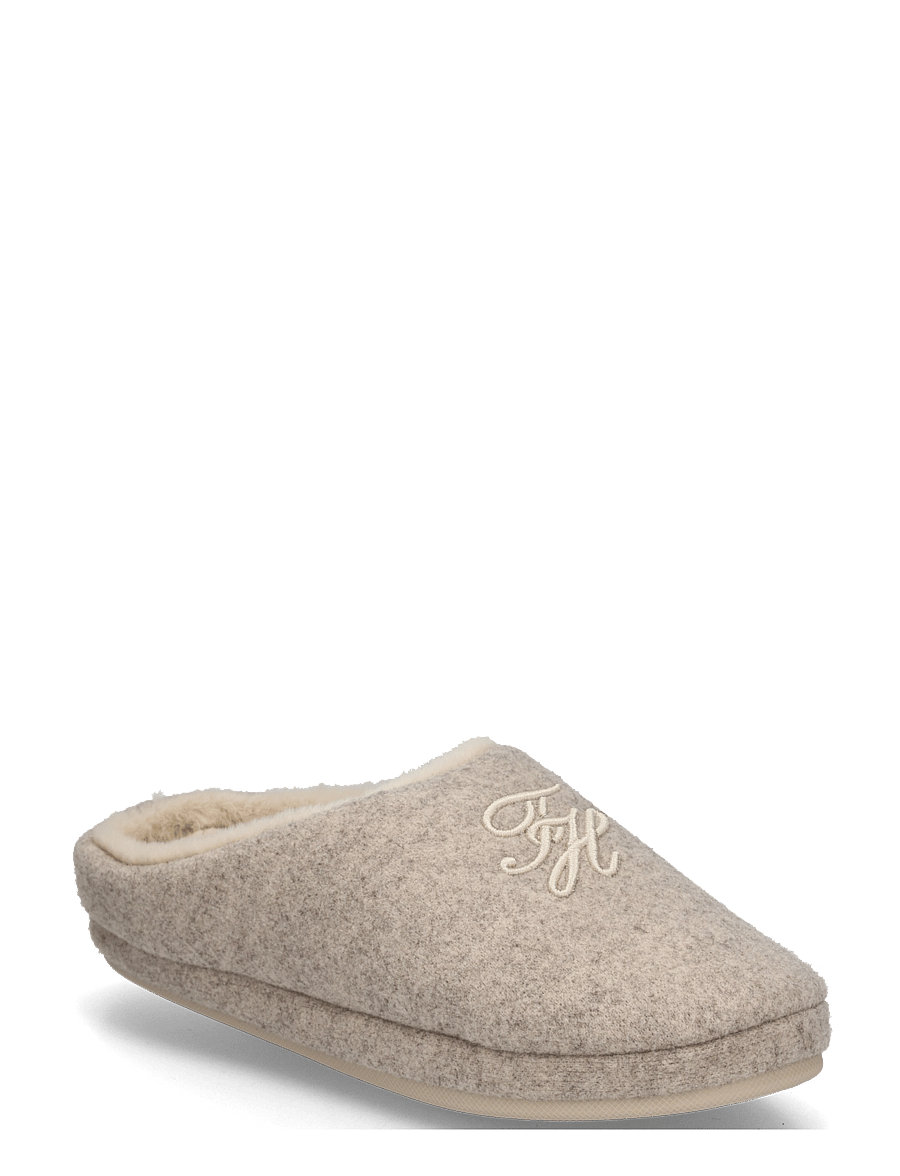Tommy Hilfiger - TH HOUSE SHOE FLANNEL - madalad muula-kingad - beige - 0