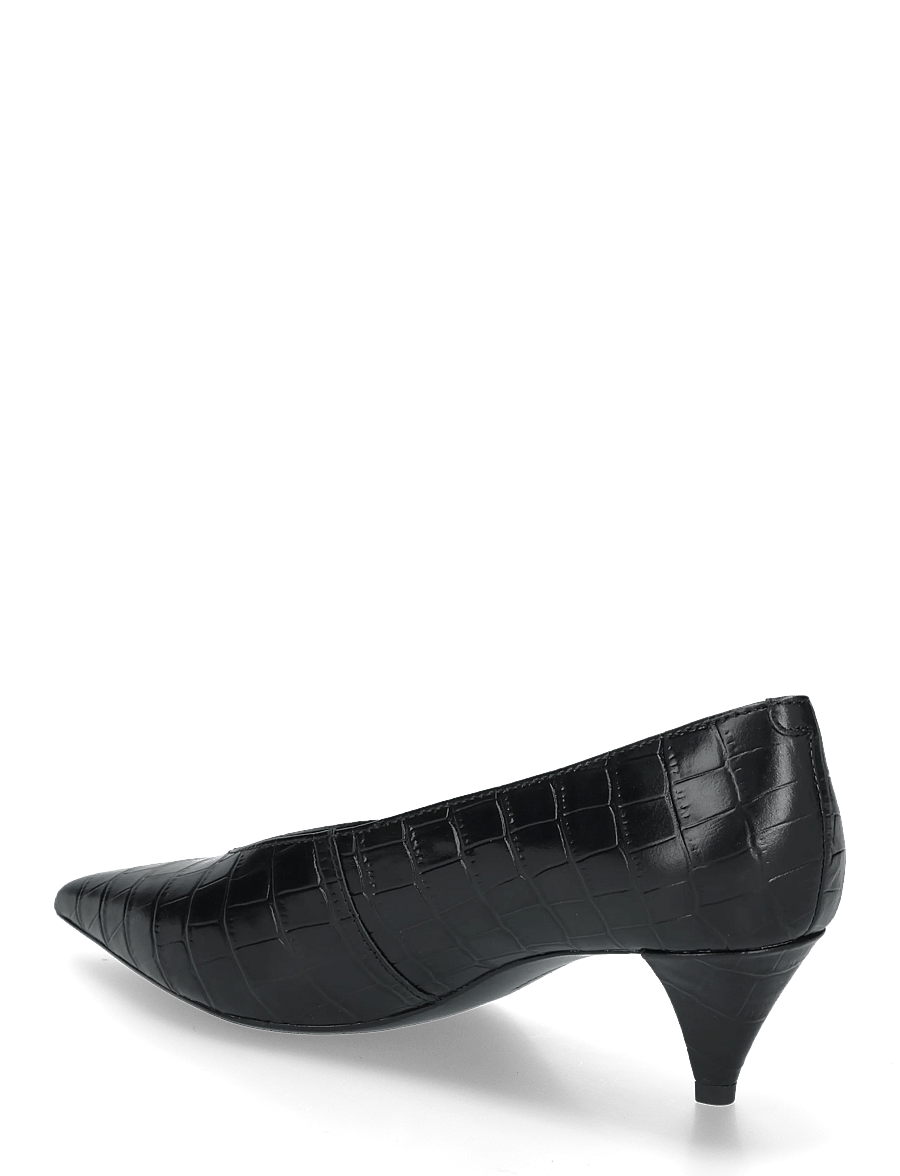 Tommy Hilfiger - POINTY TOE 50 HEEL CROCO PUMP - pumps - black - 1