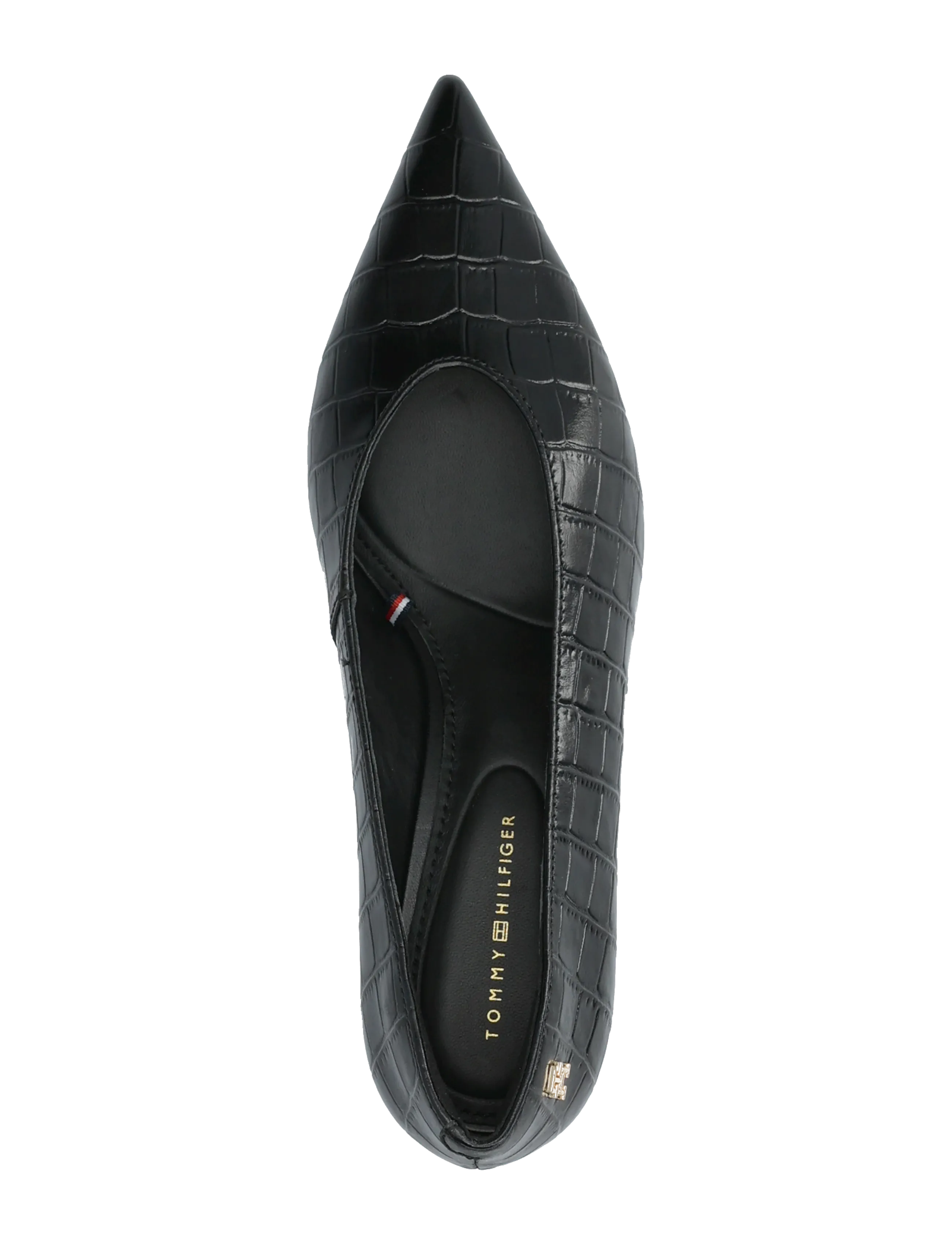 Tommy Hilfiger - POINTY TOE 50 HEEL CROCO PUMP - pumps - black - 3