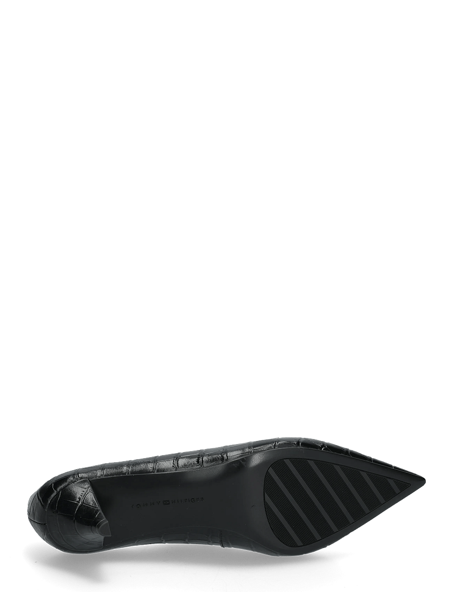 Tommy Hilfiger - POINTY TOE 50 HEEL CROCO PUMP - pumps - black - 4