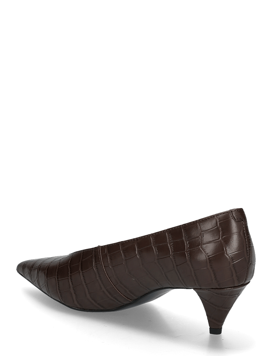 Tommy Hilfiger - POINTY TOE 50 HEEL CROCO PUMP - pumps - fondant brown - 1