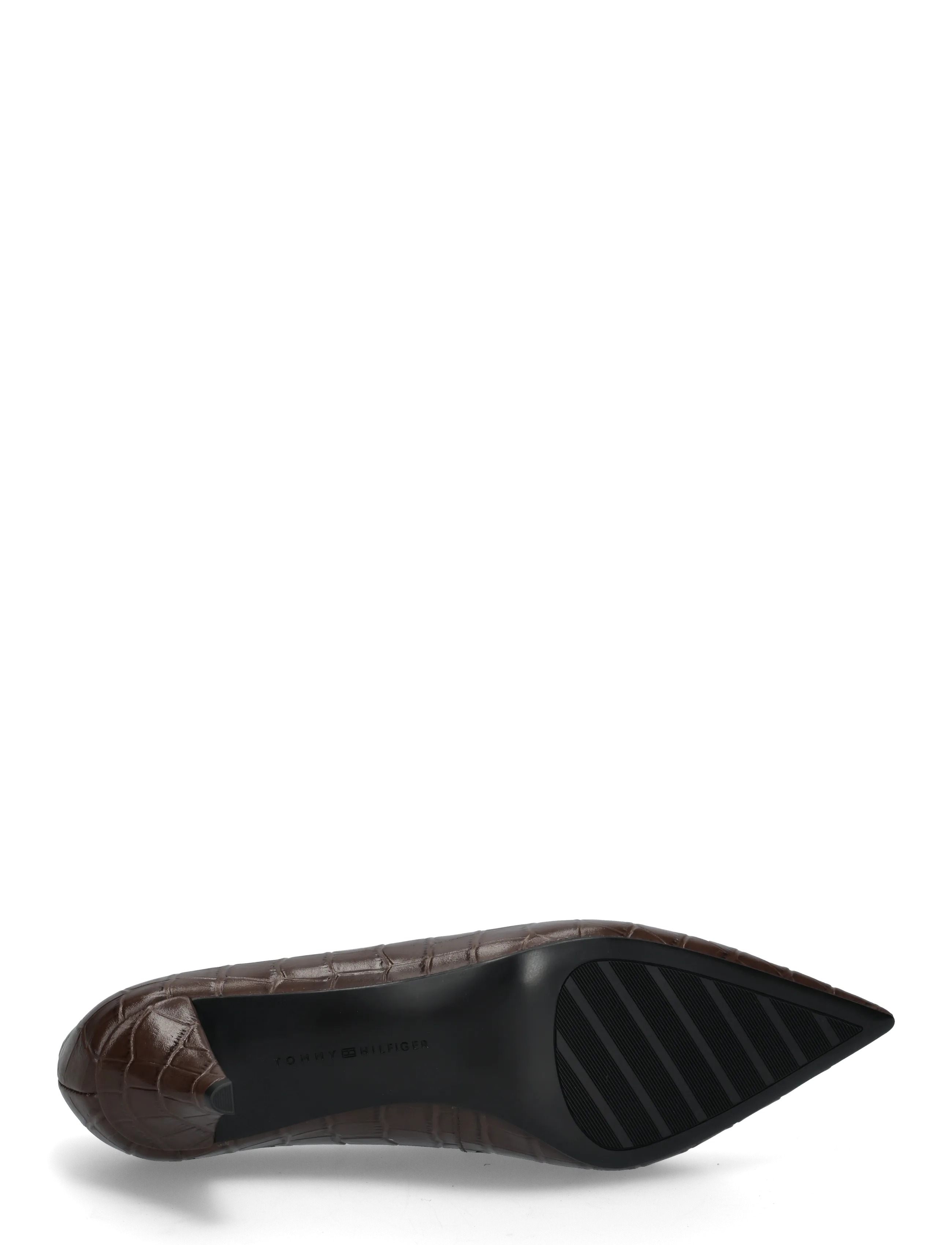 Tommy Hilfiger - POINTY TOE 50 HEEL CROCO PUMP - pumps - fondant brown - 4