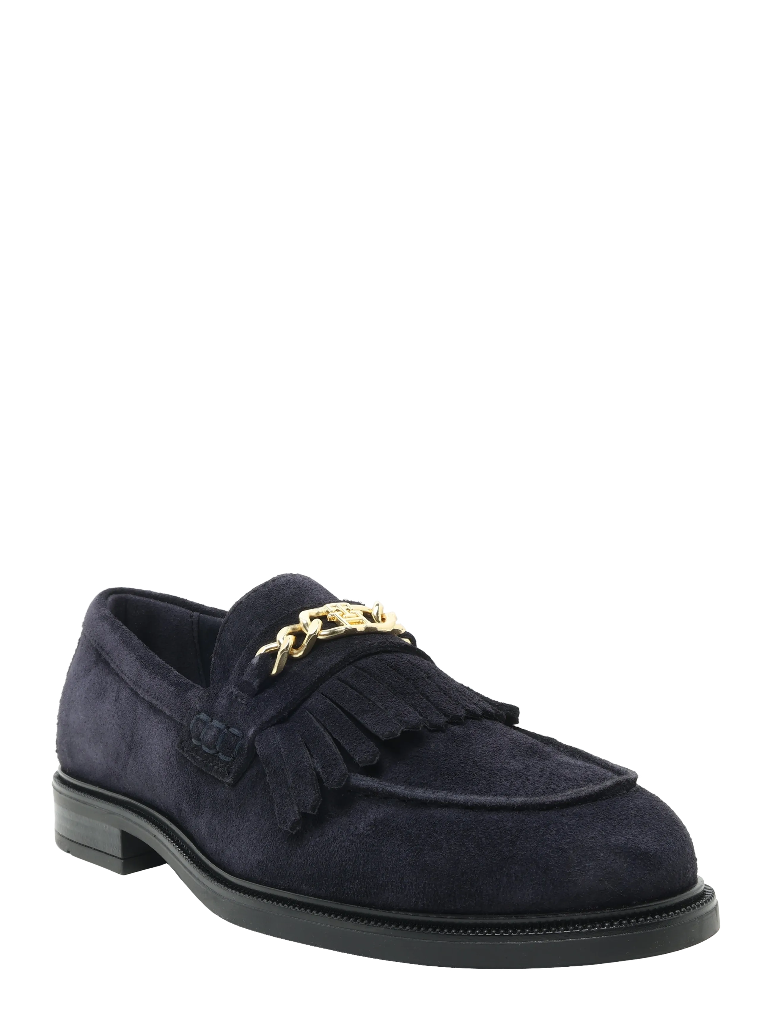 Tommy Hilfiger TH CHAIN FRINGE SUEDE LOAFER - Schuhe - SPACE BLUE / navy