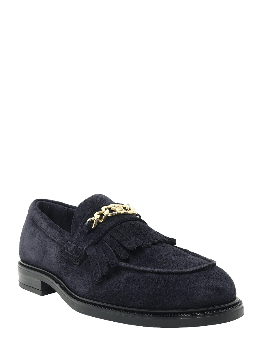 Tommy Hilfiger - TH CHAIN FRINGE SUEDE LOAFER - fashion trends - space blue - 0