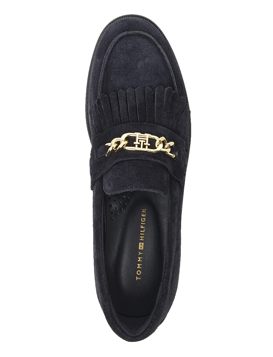 Tommy Hilfiger - TH CHAIN FRINGE SUEDE LOAFER - fashion trends - space blue - 2