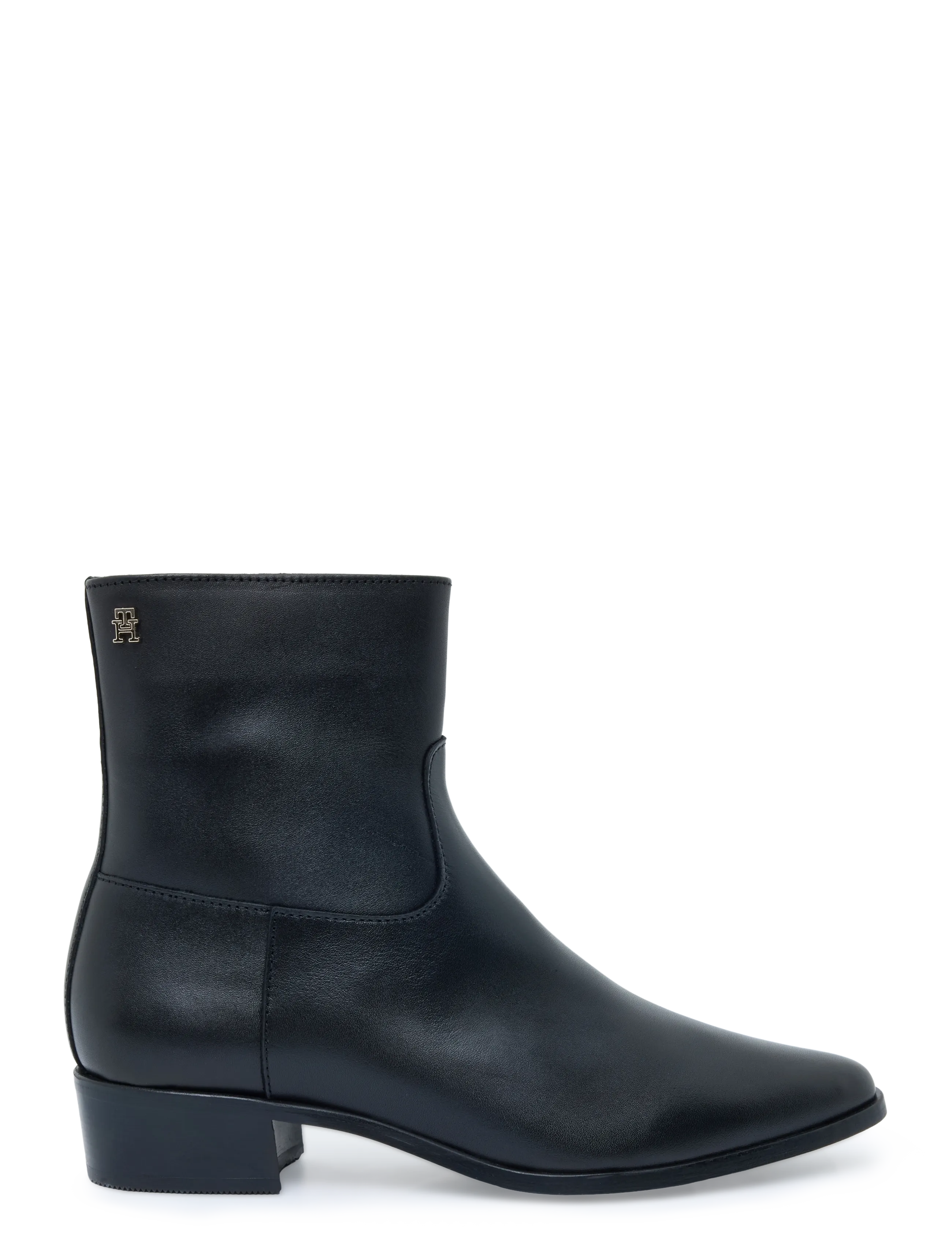 Tommy Hilfiger - LEATHER ANKLE BOOT W ZIP - black - 2
