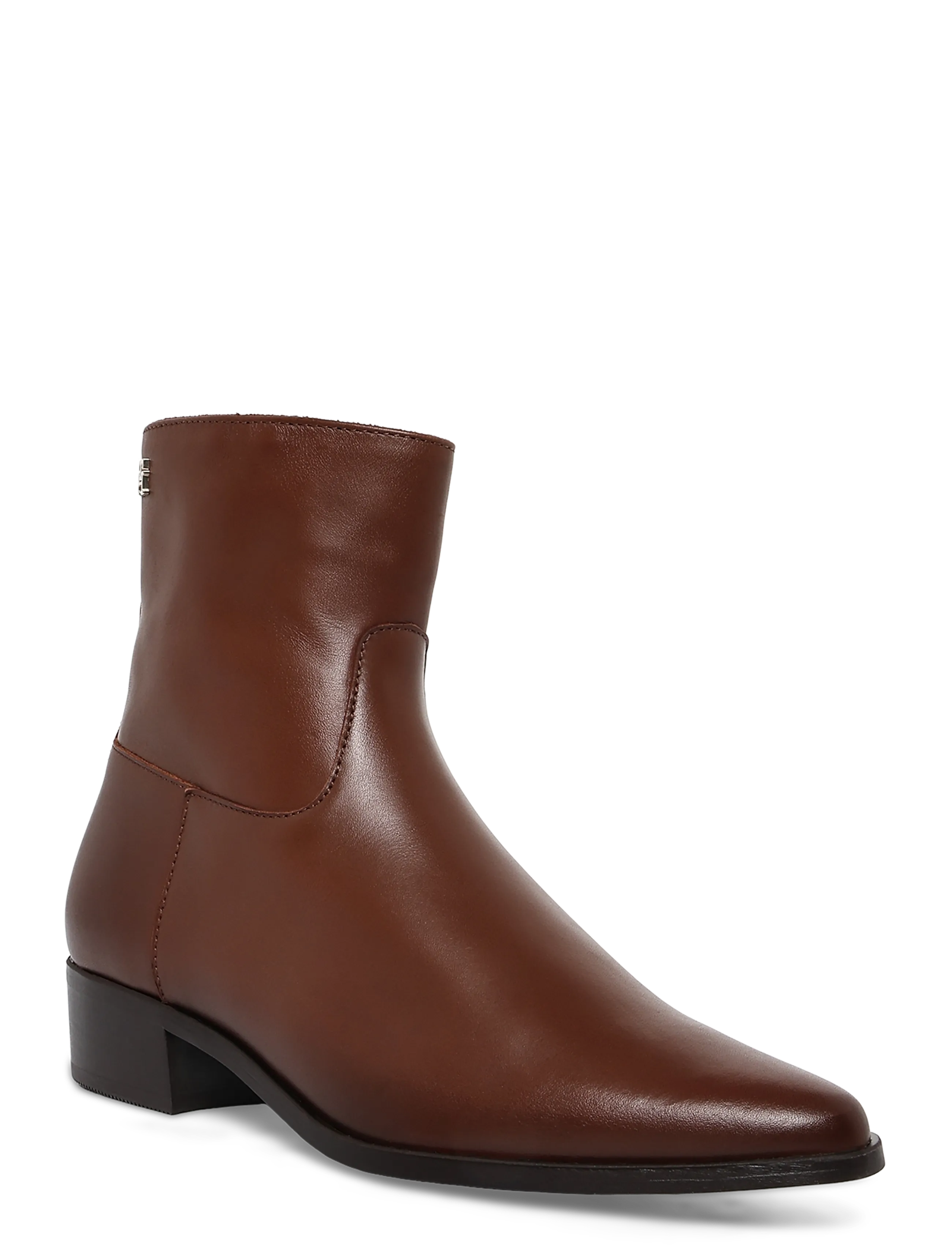 Tommy Hilfiger Leather Ankle Boot W Zip, 36, Boots, Braun - Boots With Heel, Frauen