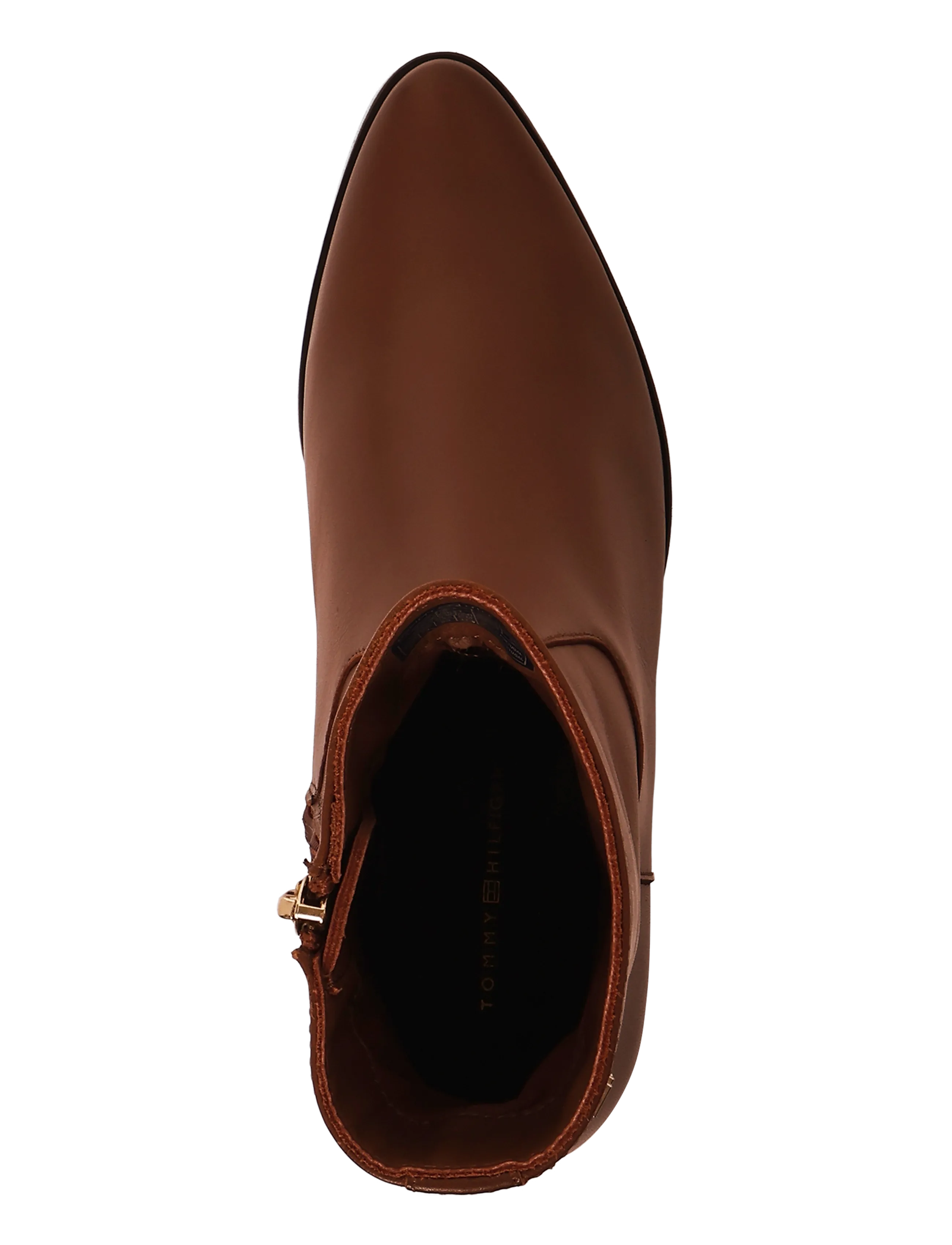 Tommy Hilfiger - LEATHER ANKLE BOOT W ZIP - stiefeletten mit absatz - winter cognac - 3