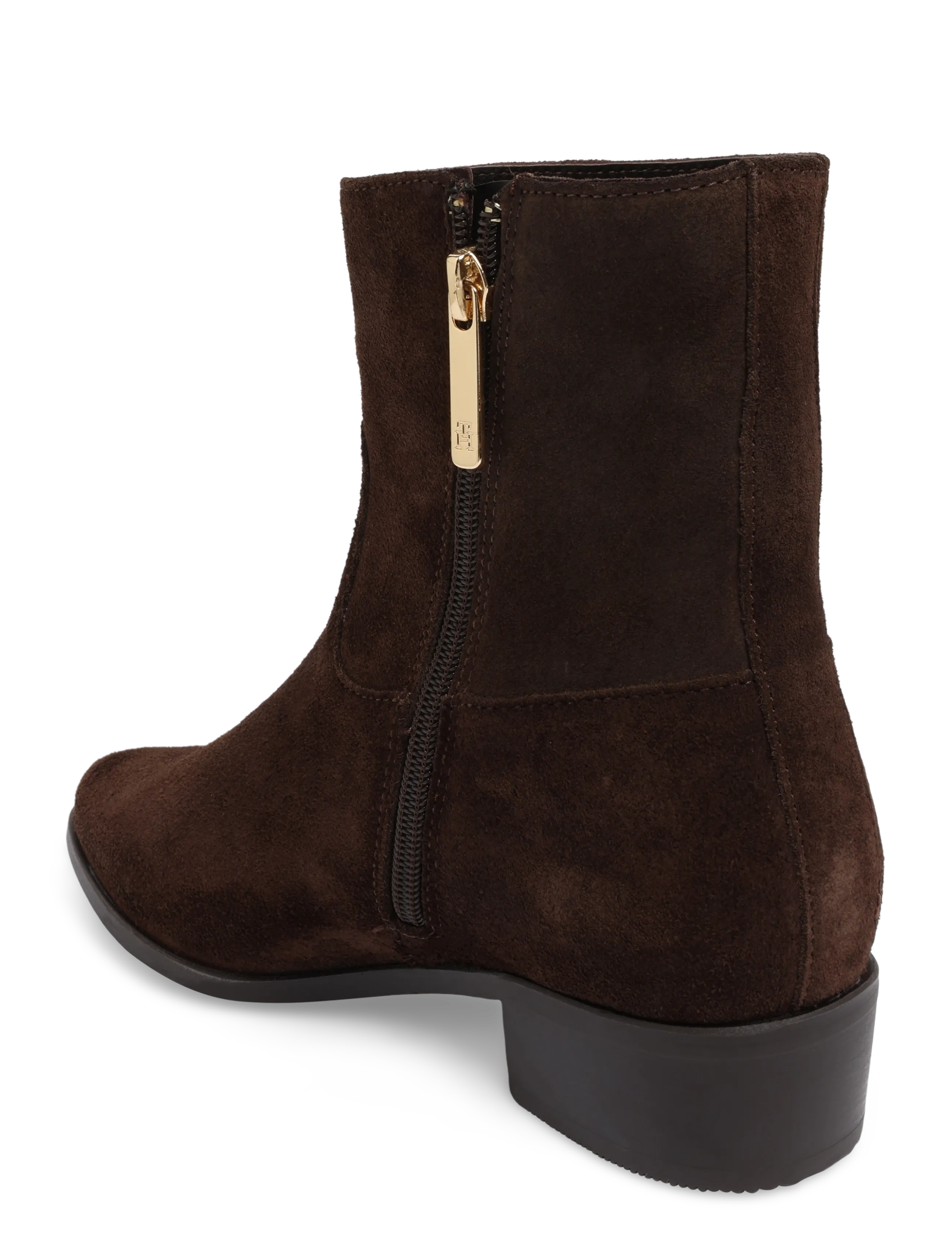 Tommy Hilfiger - SUEDE ANKLE BOOT W ZIP - fondant brown - 1