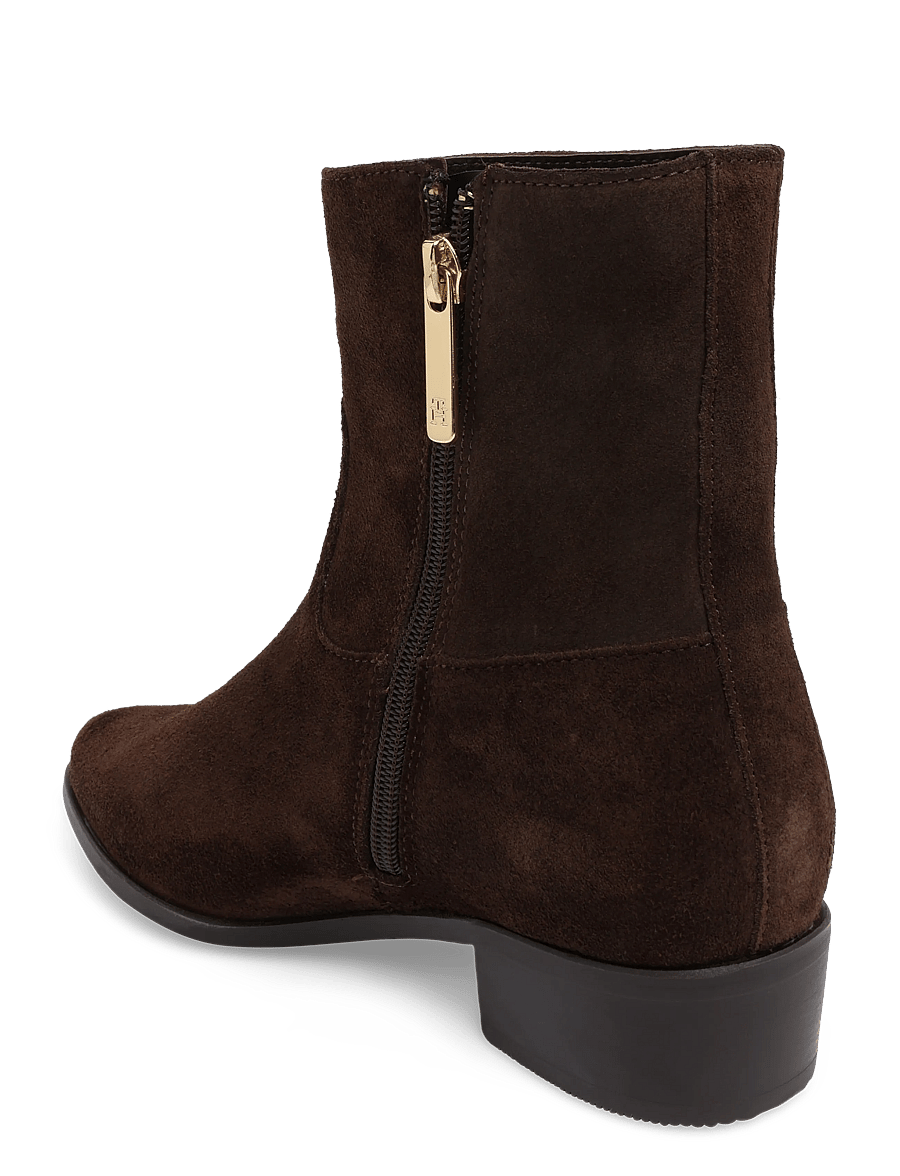 Tommy Hilfiger - SUEDE ANKLE BOOT W ZIP - fondant brown - 1
