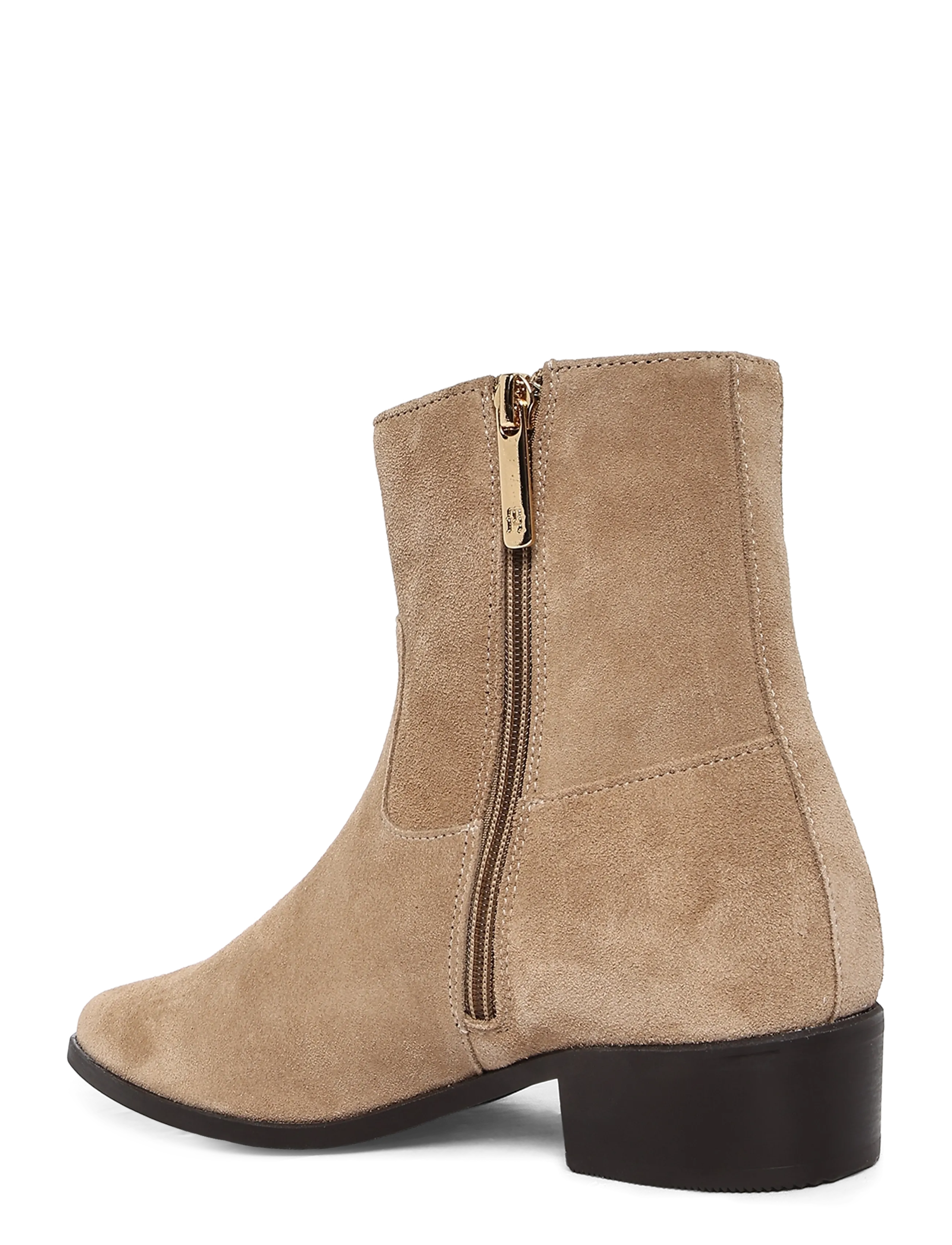 Tommy Hilfiger - SUEDE ANKLE BOOT W ZIP - safari canvas - 1