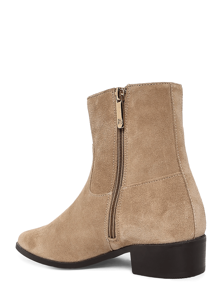 Tommy Hilfiger - SUEDE ANKLE BOOT W ZIP - heeled ankle boots - safari canvas - 1