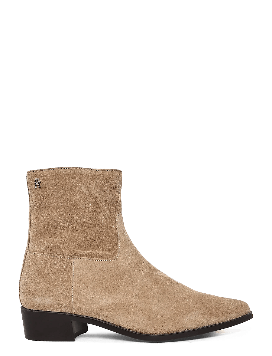 Tommy Hilfiger - SUEDE ANKLE BOOT W ZIP - heeled ankle boots - safari canvas - 2
