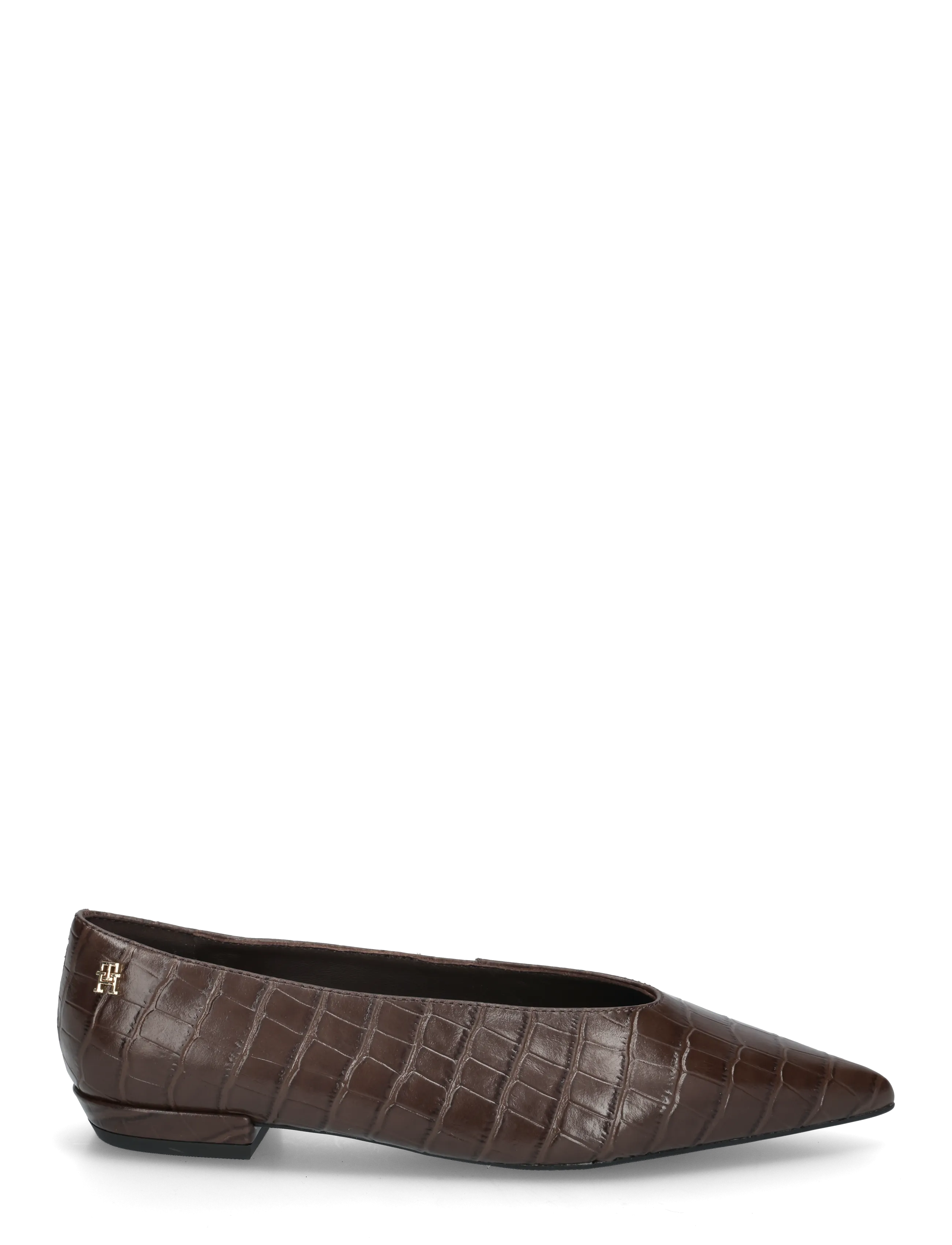 Tommy Hilfiger - POINTY TOE CROCO BALLERINA - særlige begivenheder - fondant brown - 2