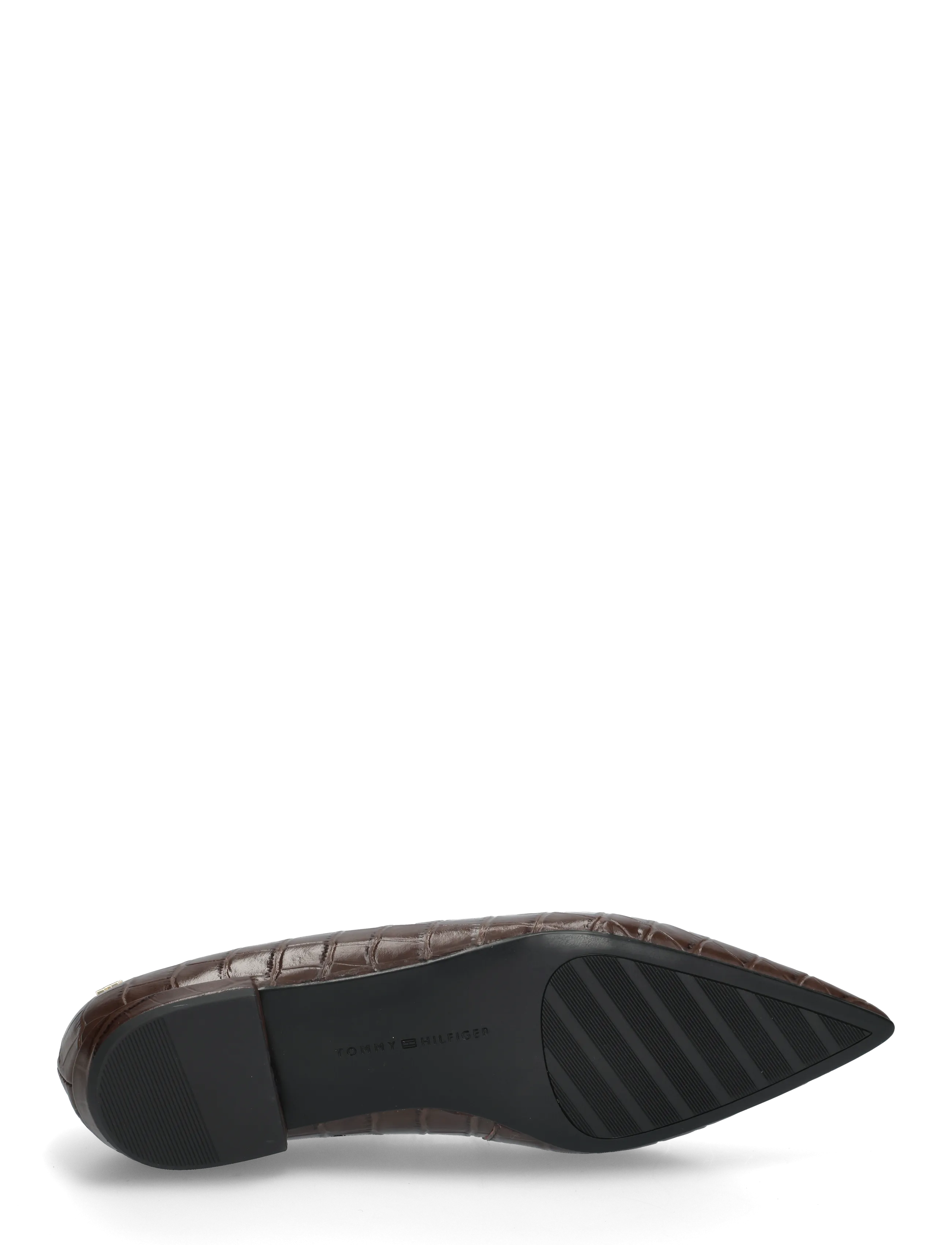 Tommy Hilfiger - POINTY TOE CROCO BALLERINA - særlige begivenheder - fondant brown - 4