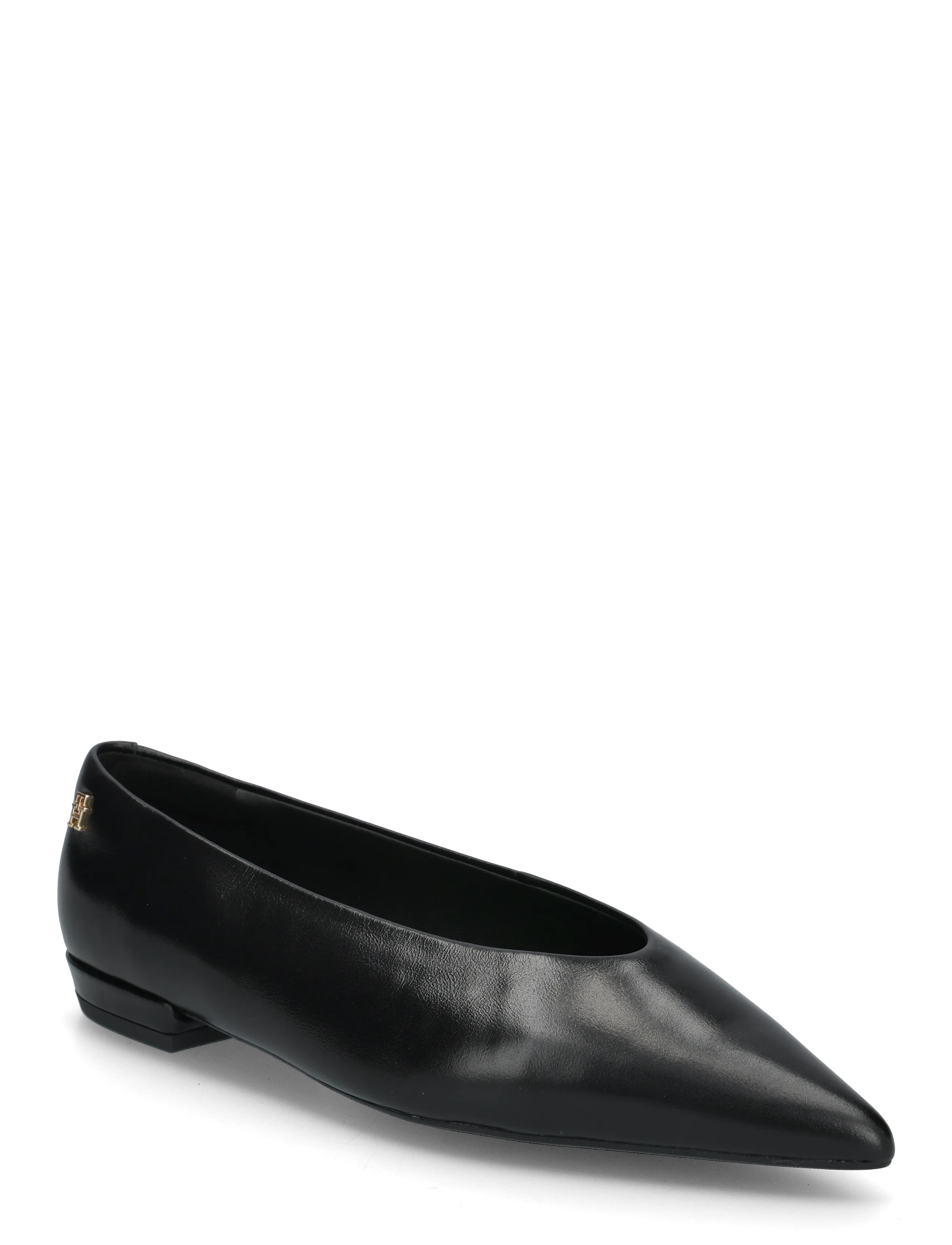 Tommy Hilfiger POINTY TOE LEATHER BALLERINA - Sko - BLACK / black