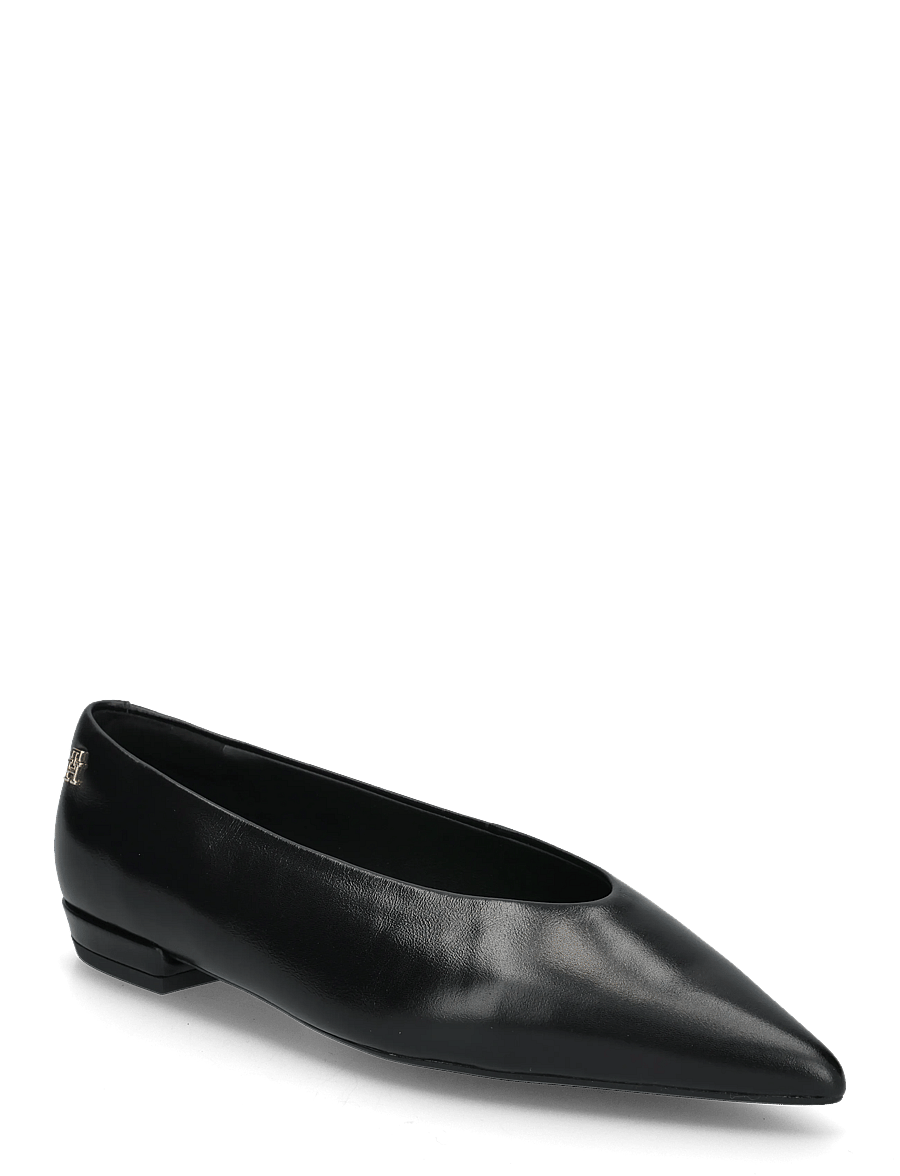 Tommy Hilfiger - POINTY TOE LEATHER BALLERINA - særlige begivenheder - black - 0