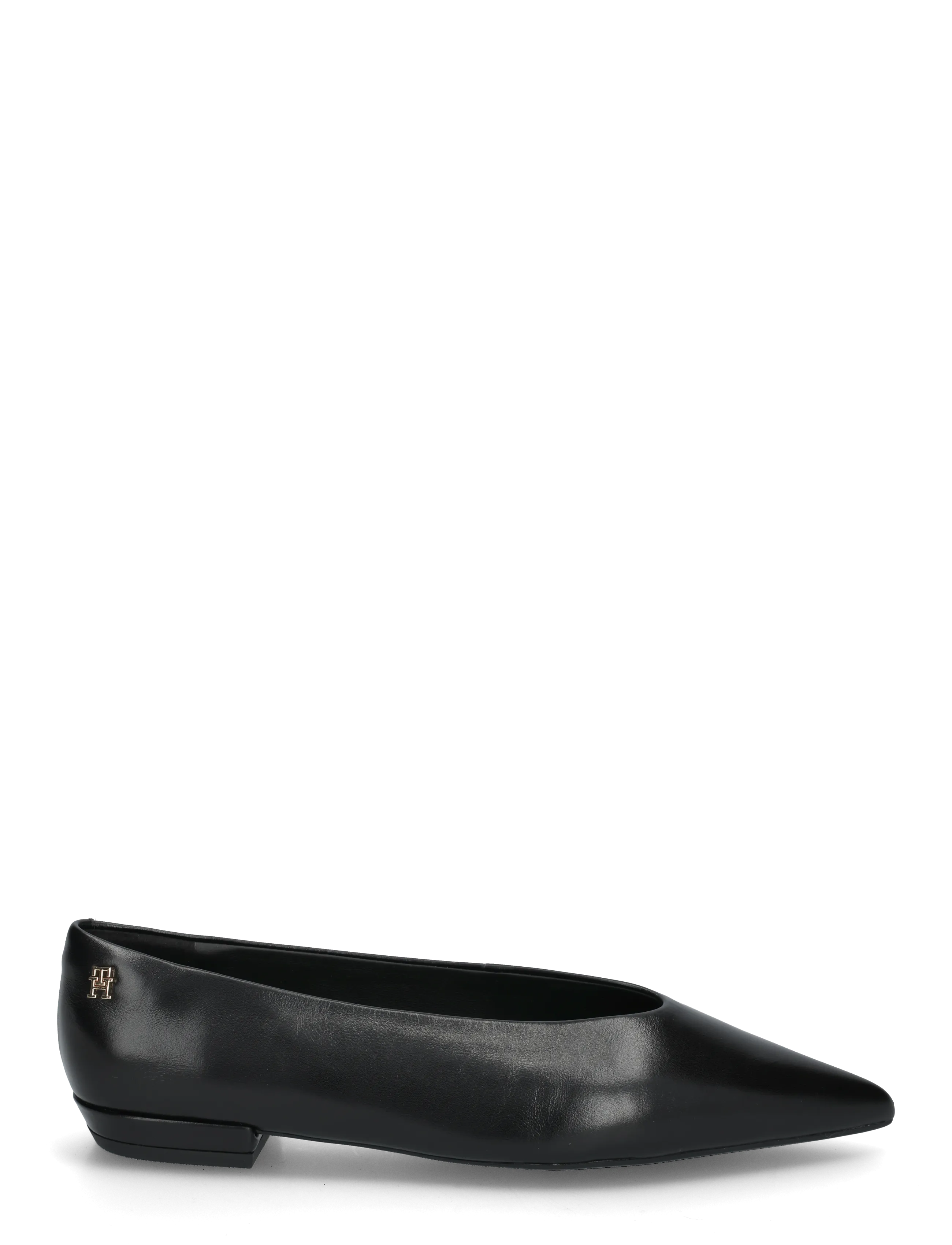 Tommy Hilfiger - POINTY TOE LEATHER BALLERINA - særlige begivenheder - black - 2