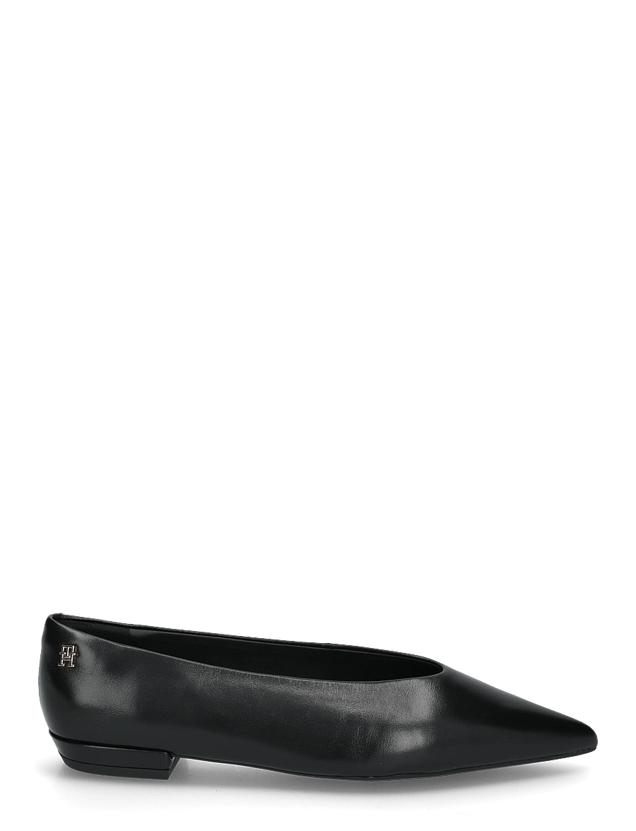 Tommy Hilfiger - POINTY TOE LEATHER BALLERINA - særlige begivenheder - black - 2