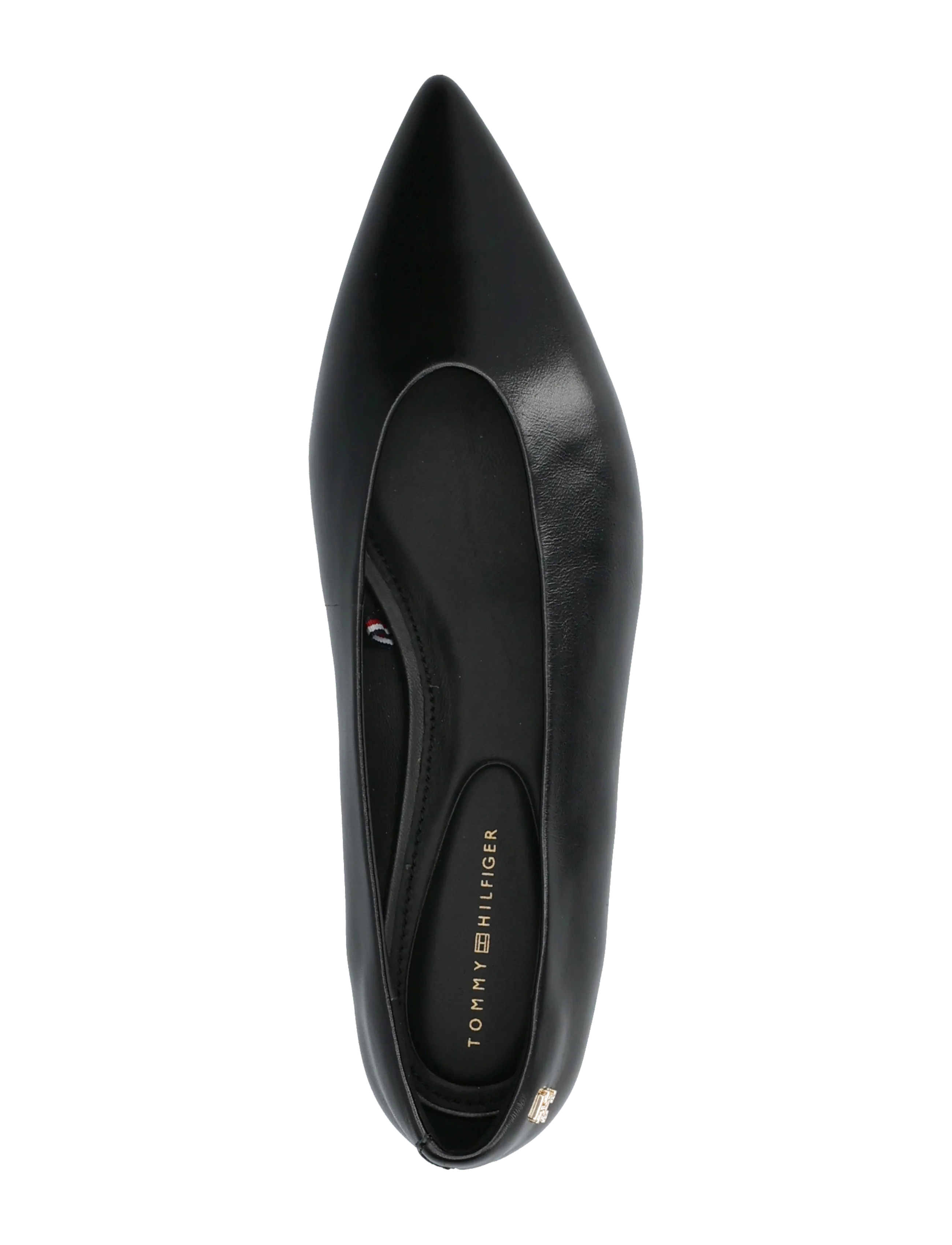 Tommy Hilfiger - POINTY TOE LEATHER BALLERINA - særlige begivenheder - black - 3
