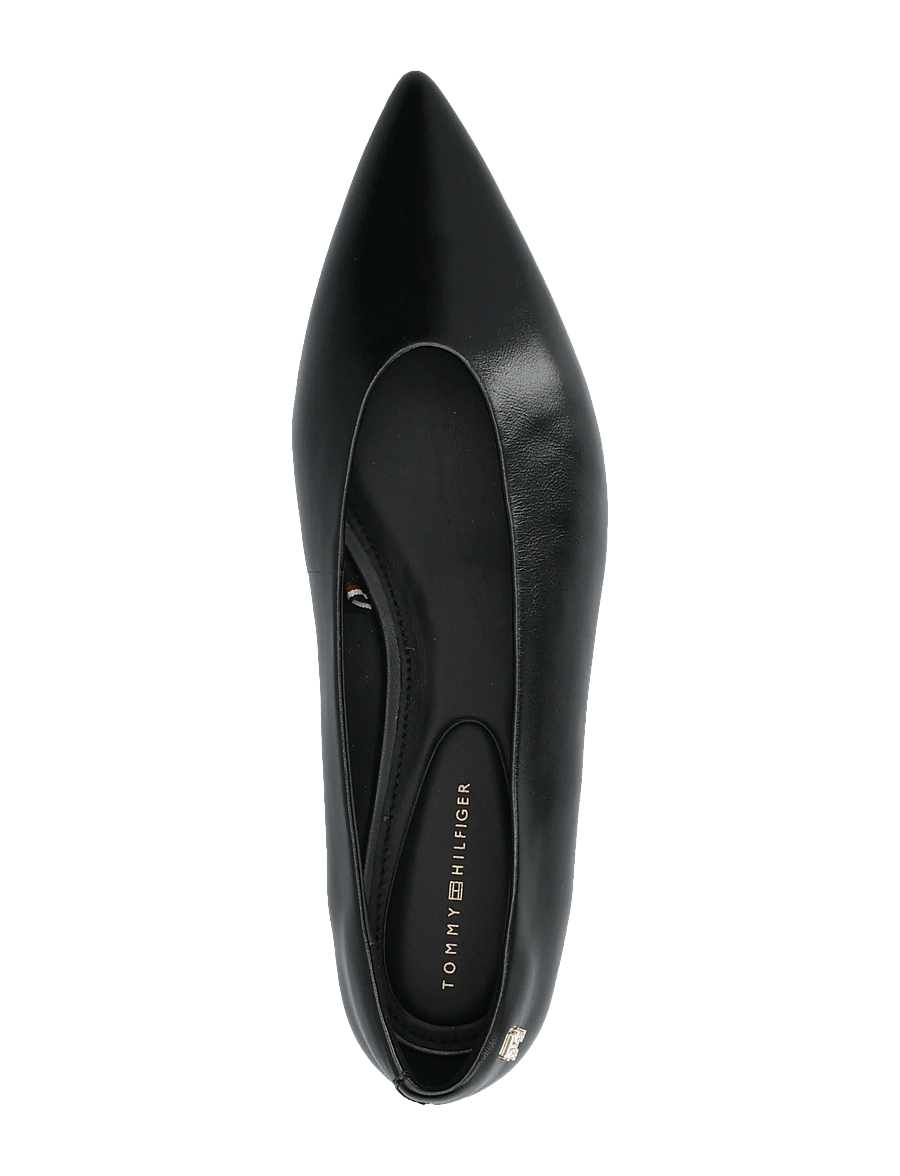 Tommy Hilfiger - POINTY TOE LEATHER BALLERINA - særlige begivenheder - black - 3