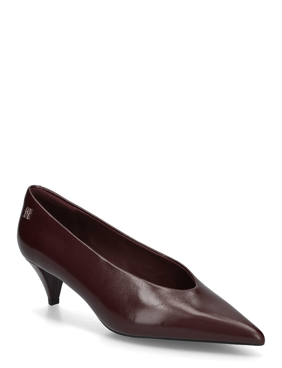 Tommy Hilfiger - POINTY TOE 50 HEEL LEATHER PUMP - pumps - oxblood - 0