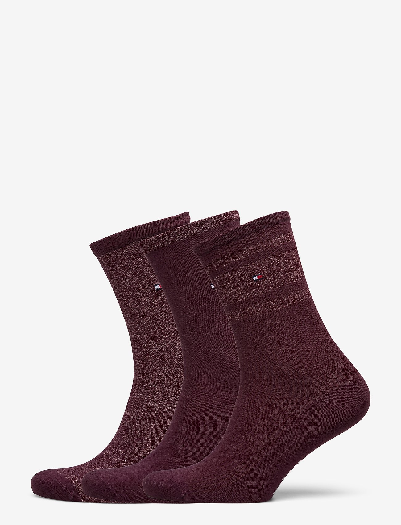 Tommy Hilfiger - TH WOMEN SOCK 3P GIFTBOX LUREX - winetasting - 0